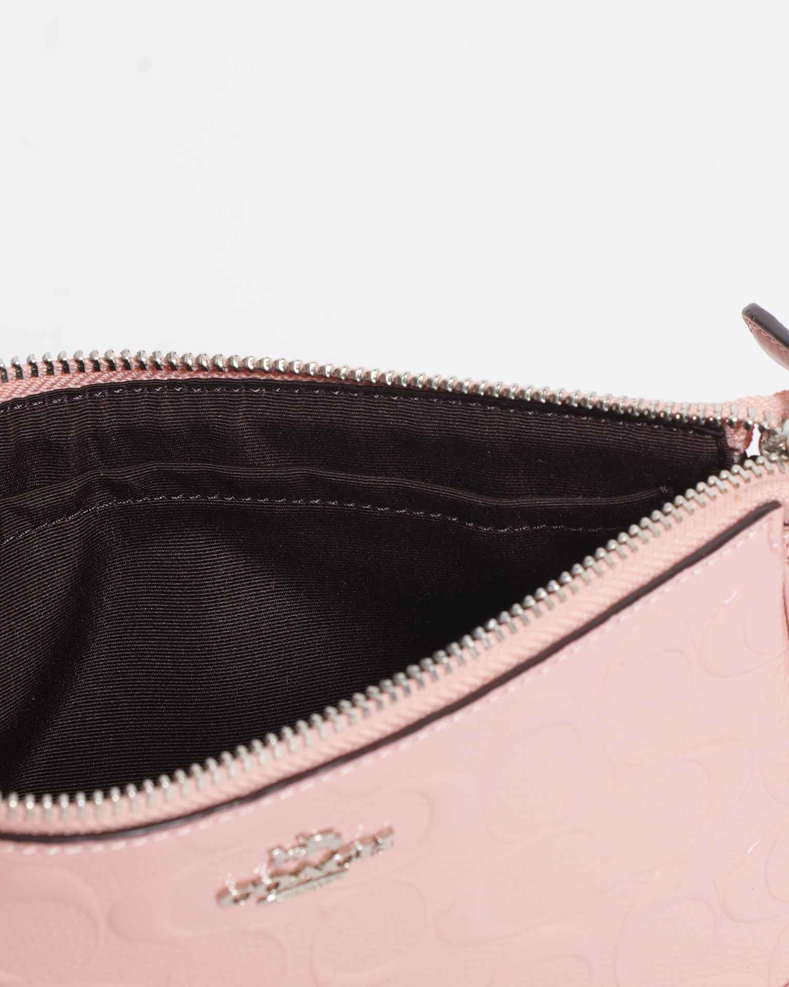 Coach Monogram Embossed Shoulder Bag