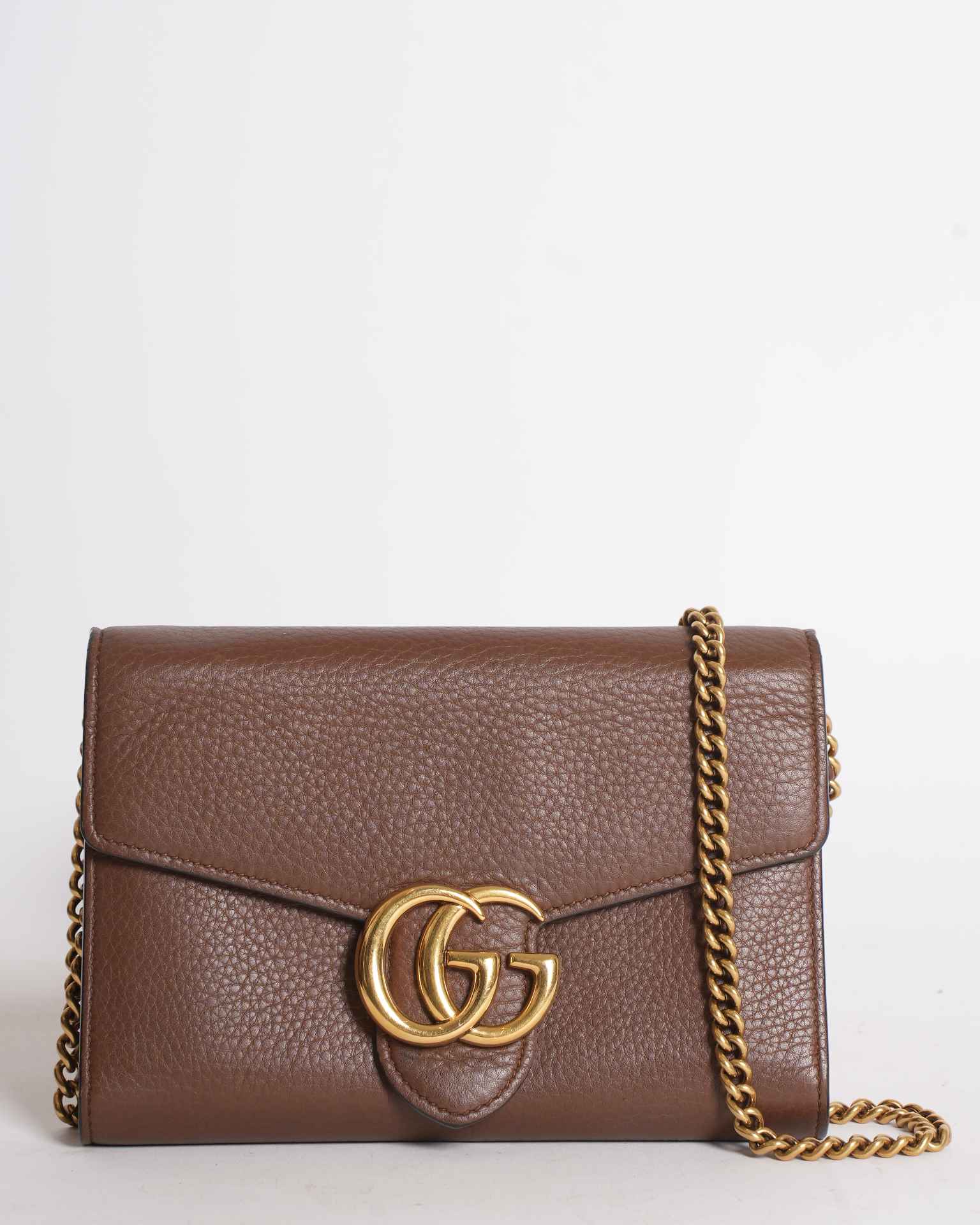 Gucci GG marmont wallet on chain bag