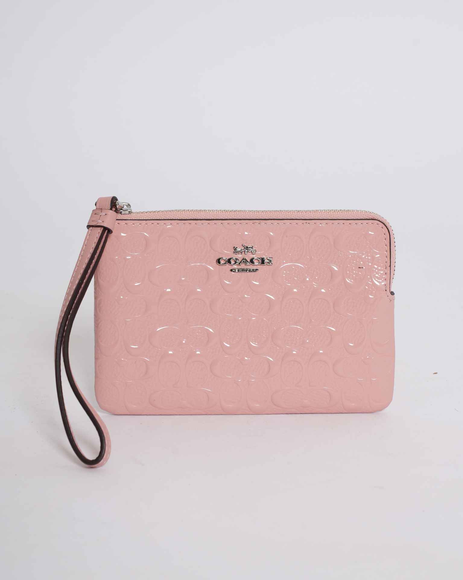 Coach Wristlet In Signature Leather