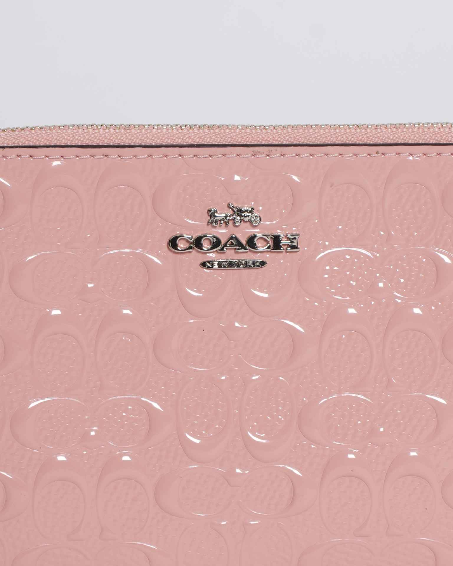 Coach Wristlet In Signature Leather