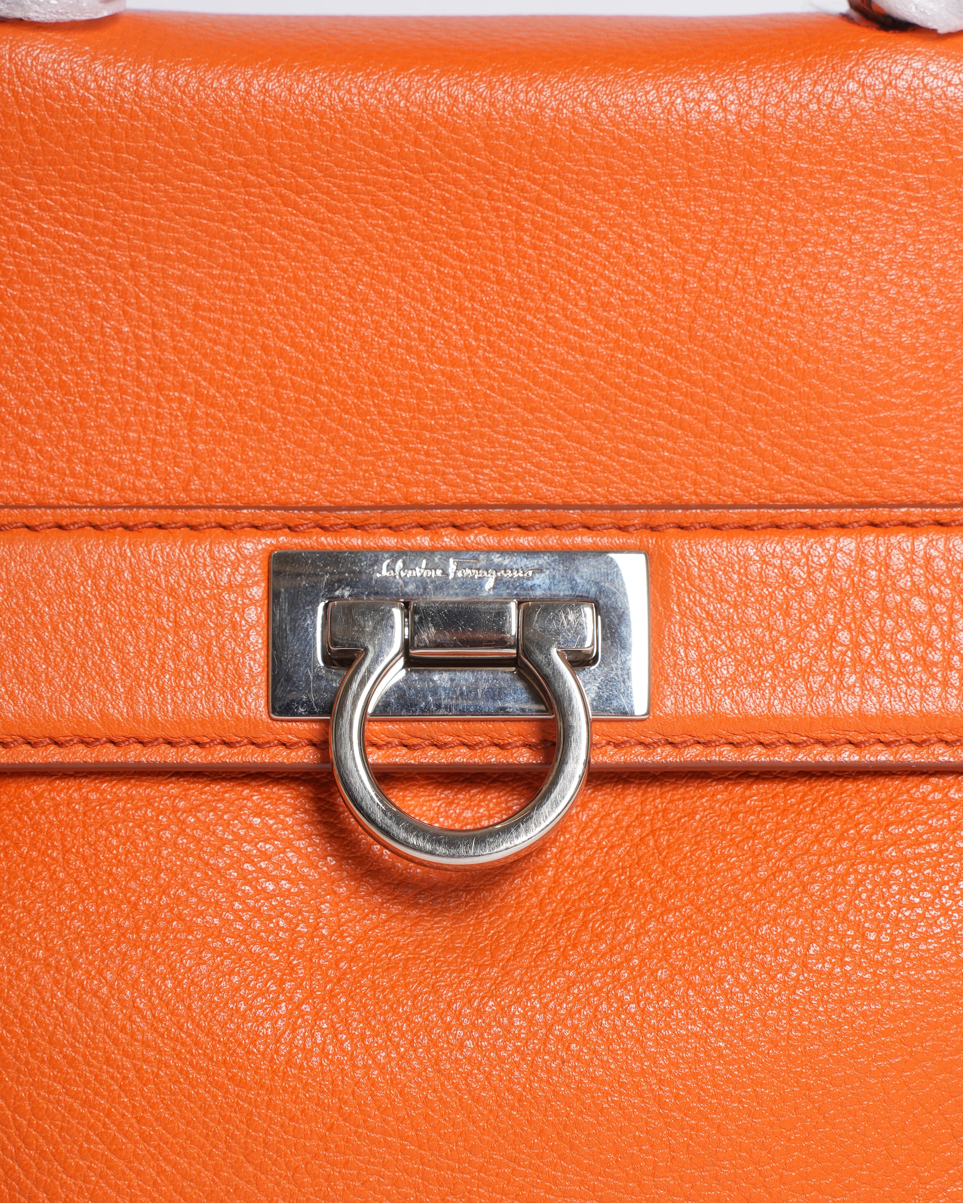 Salvatore Ferragamo Orange Crossbody