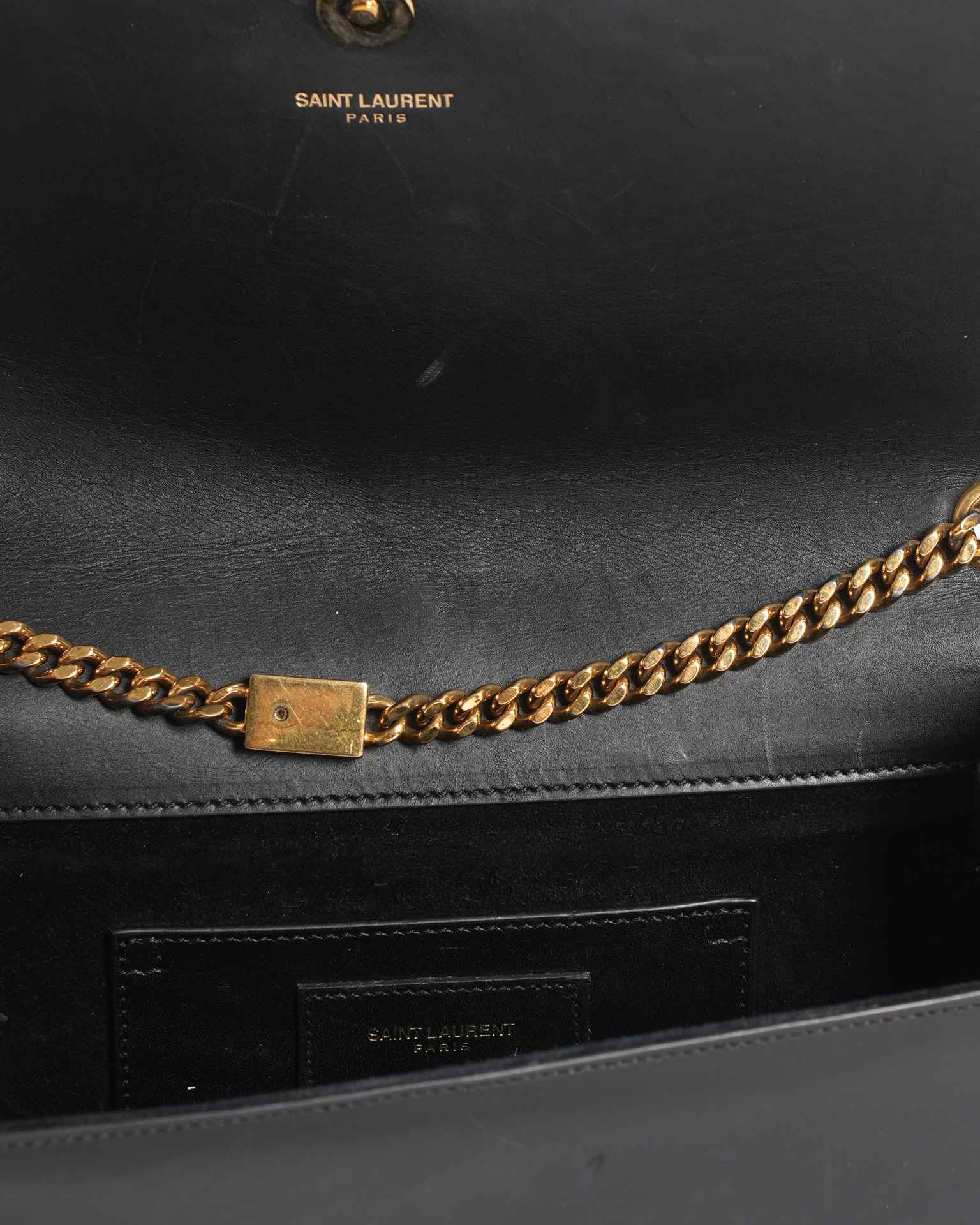 Saint Laurent Black Leather Kate Tassel Shoulder Bag