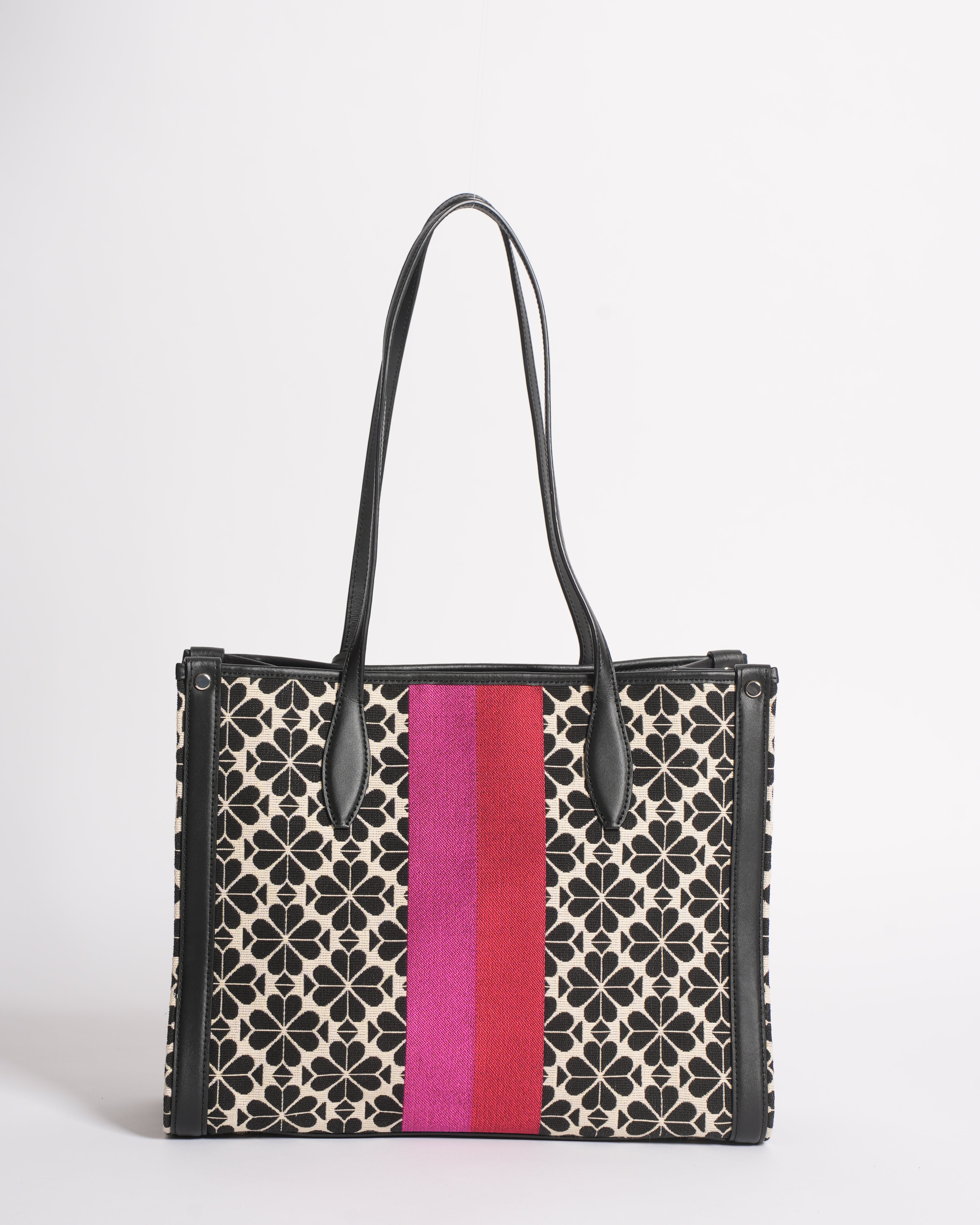 New Kate Spade Flower Jacquard Stripe Market Tote