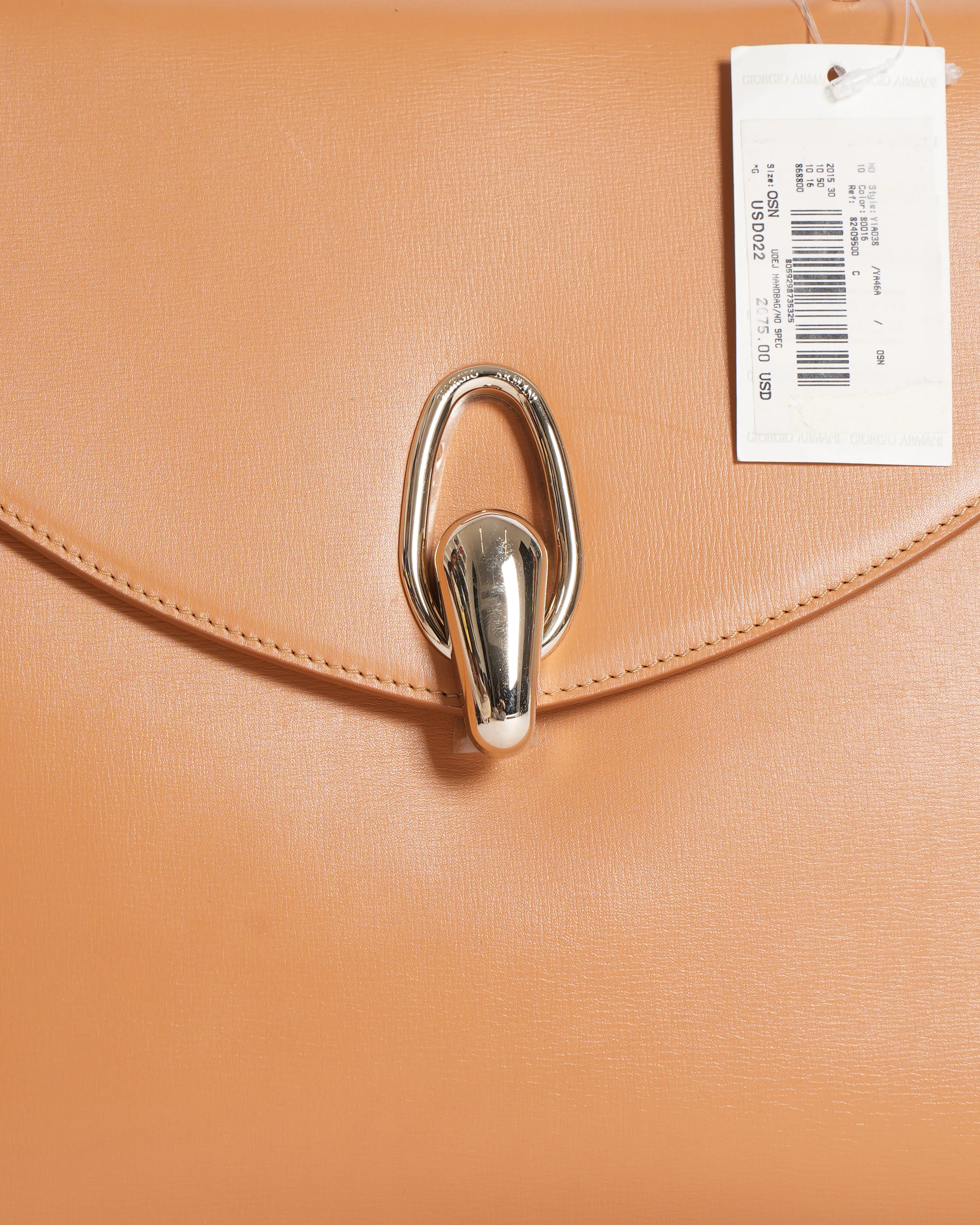 New Giorgio Armani Leather Top Handle Bag