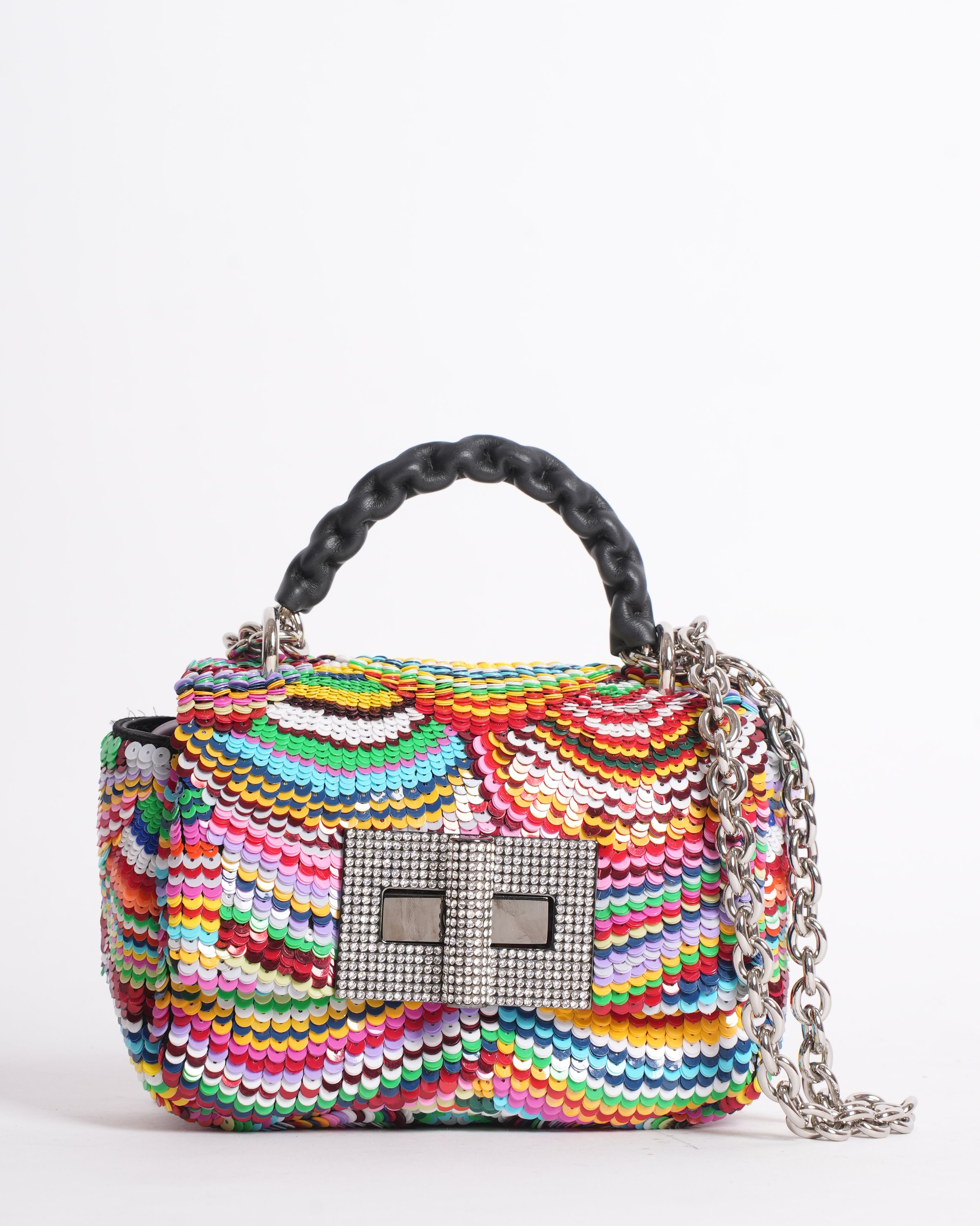 Tom Ford Natalia Chain Shoulder Bag In Sequin With Crystals Mini