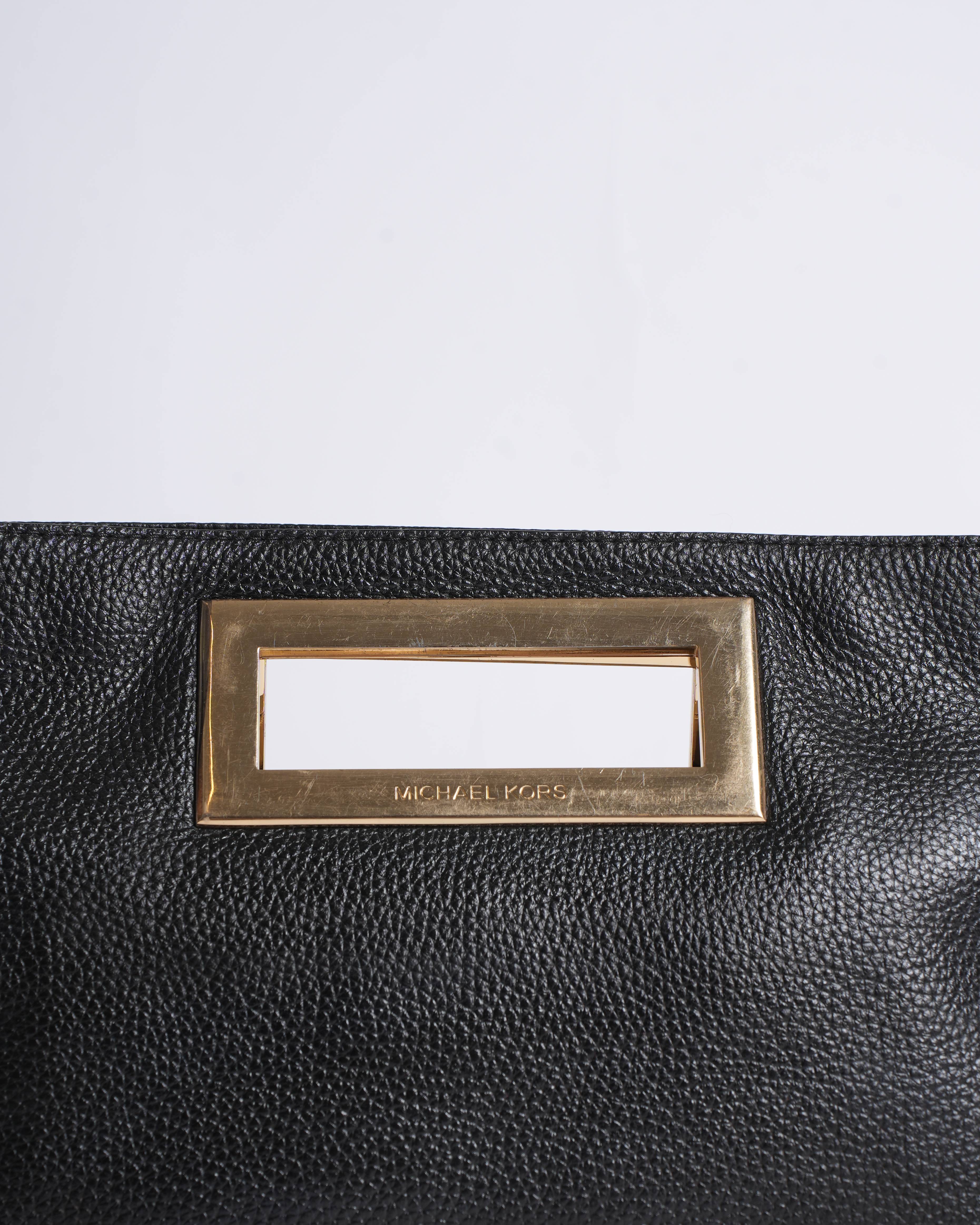 Michael Kors Black Grain Leather Handbag