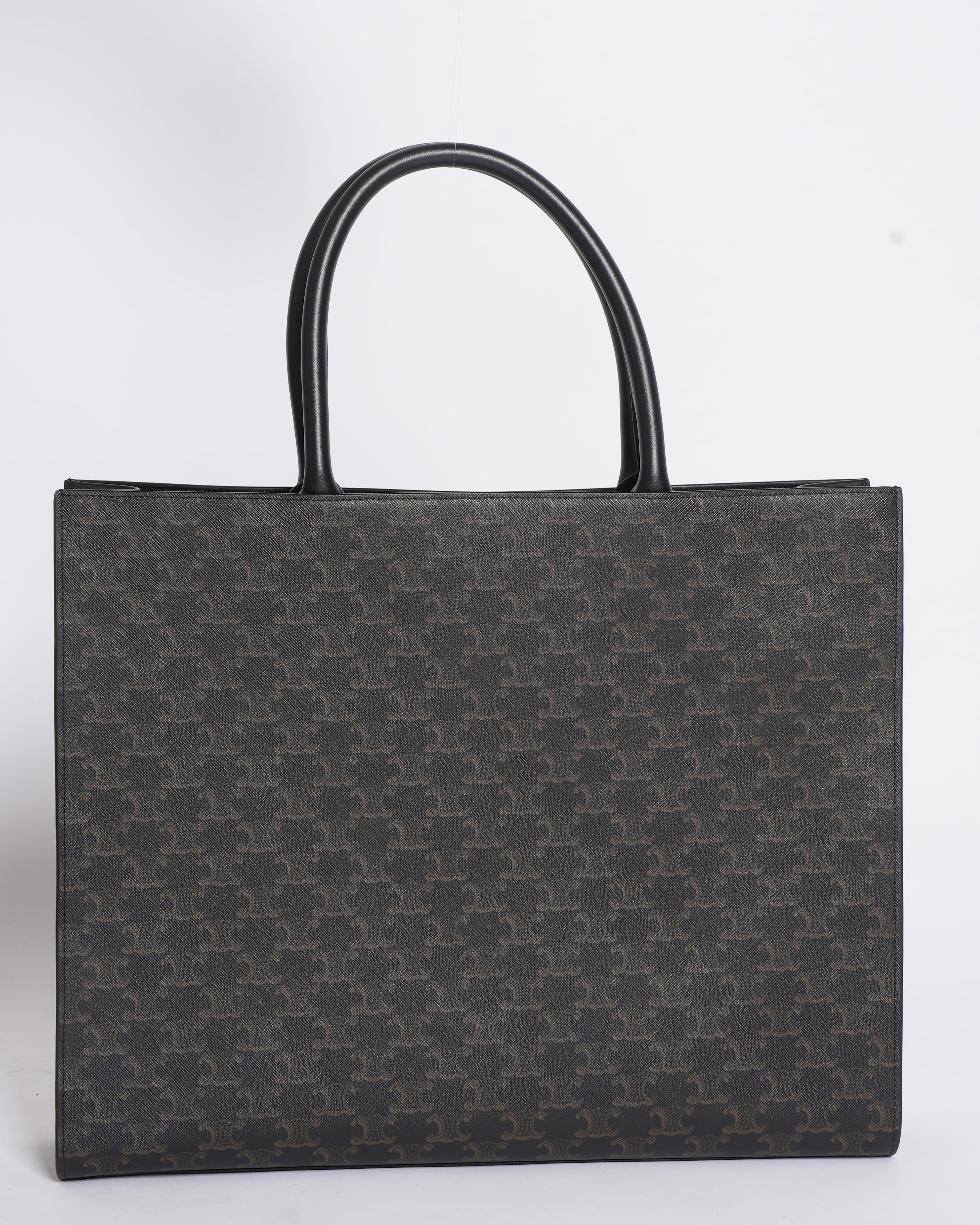 New Celine Triomphe Logo Tote in Brown