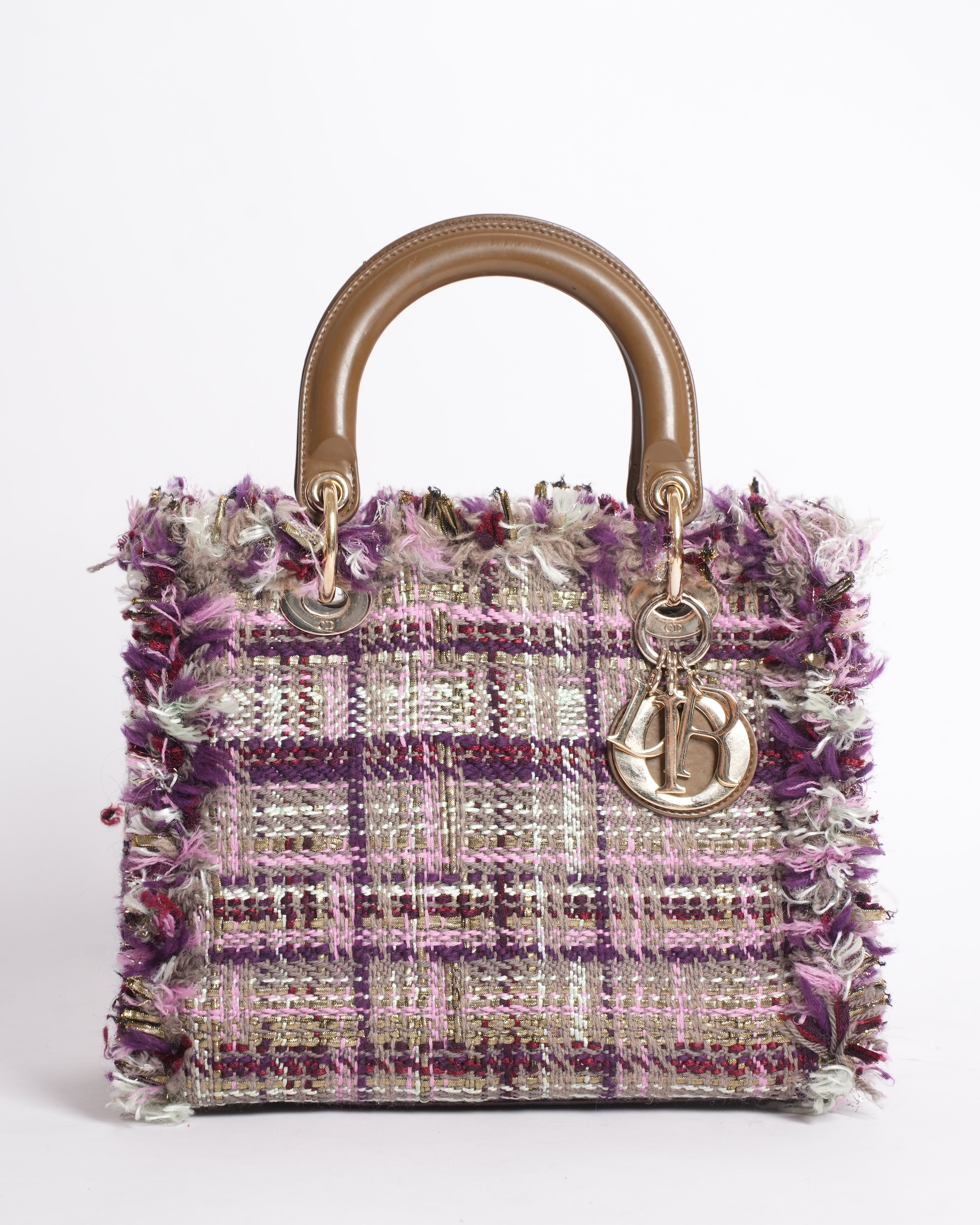 Christian Dior Tweed Lady Dior Medium Bag