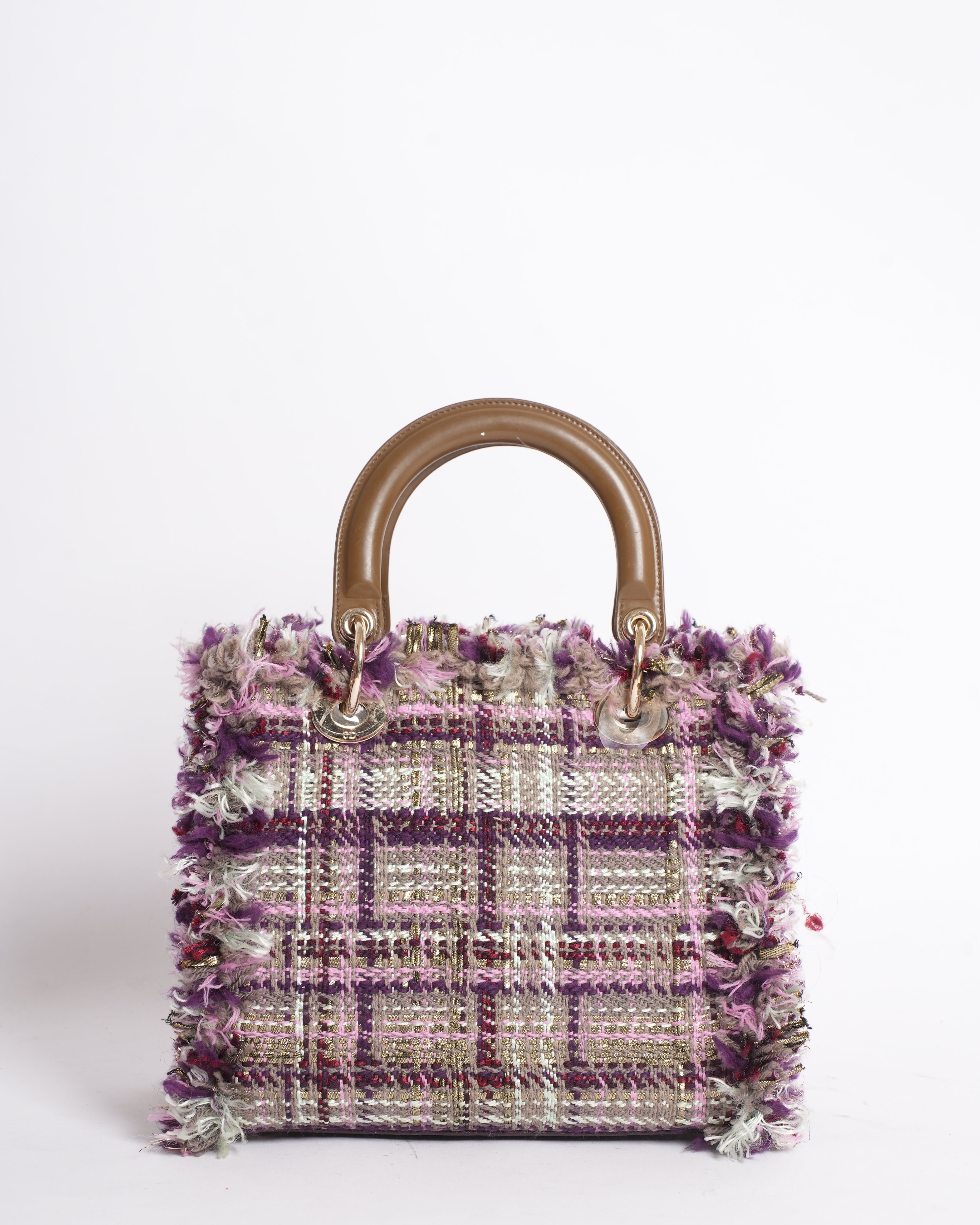 Christian Dior Tweed Lady Dior Medium Bag