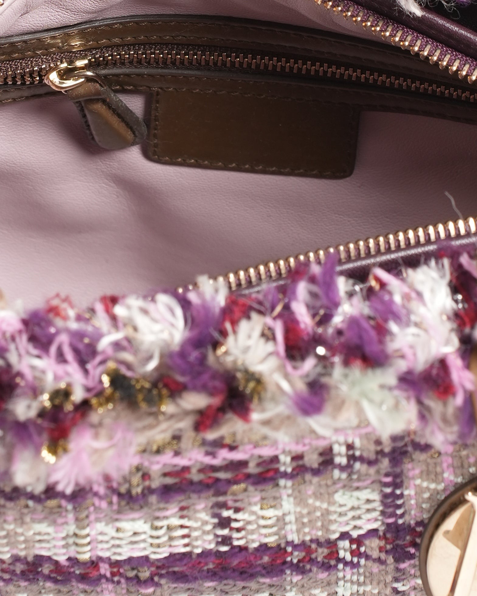 Christian Dior Tweed Lady Dior Medium Bag