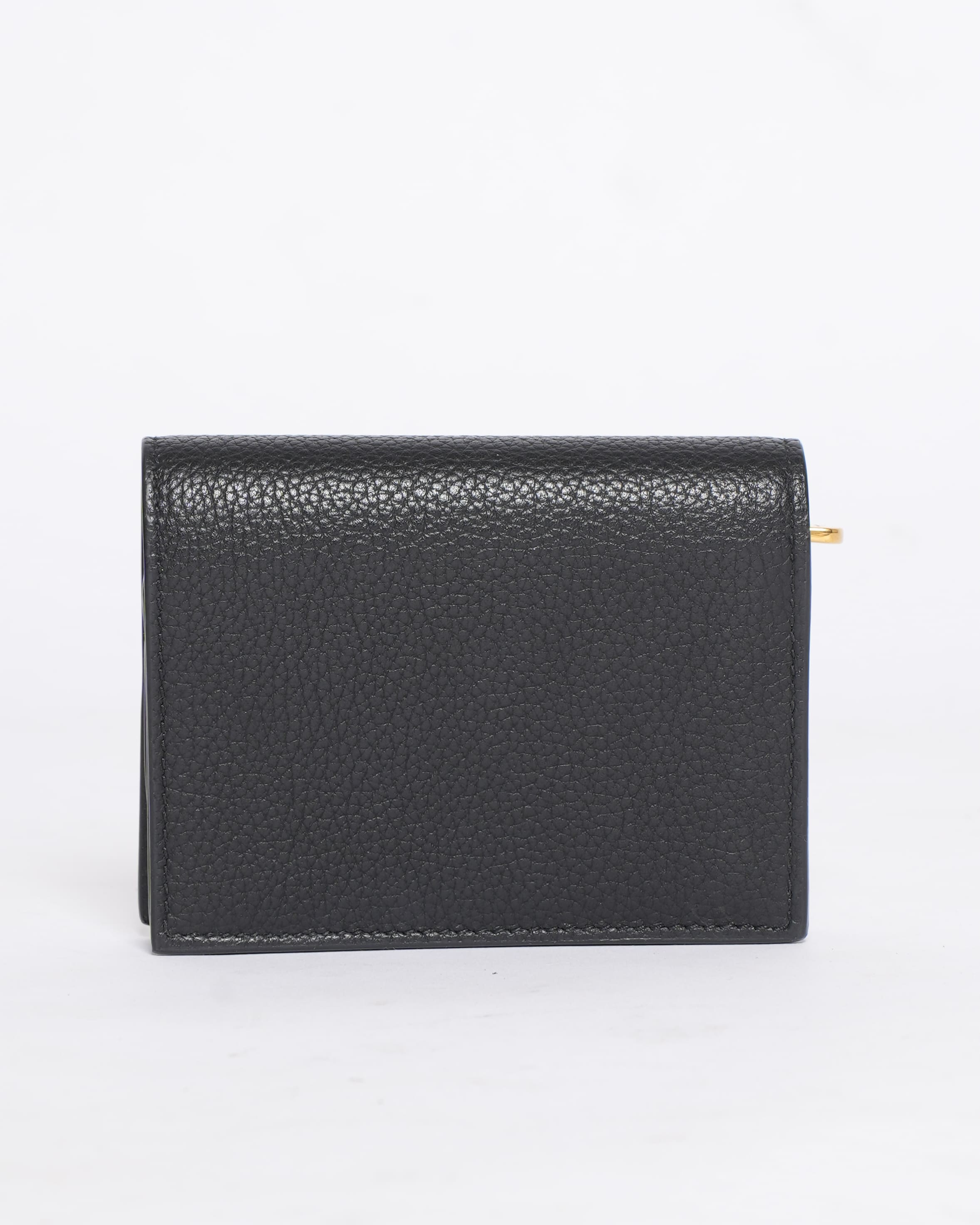 Salvatore Ferragamo Black Leather Bi-Fold Wallet
