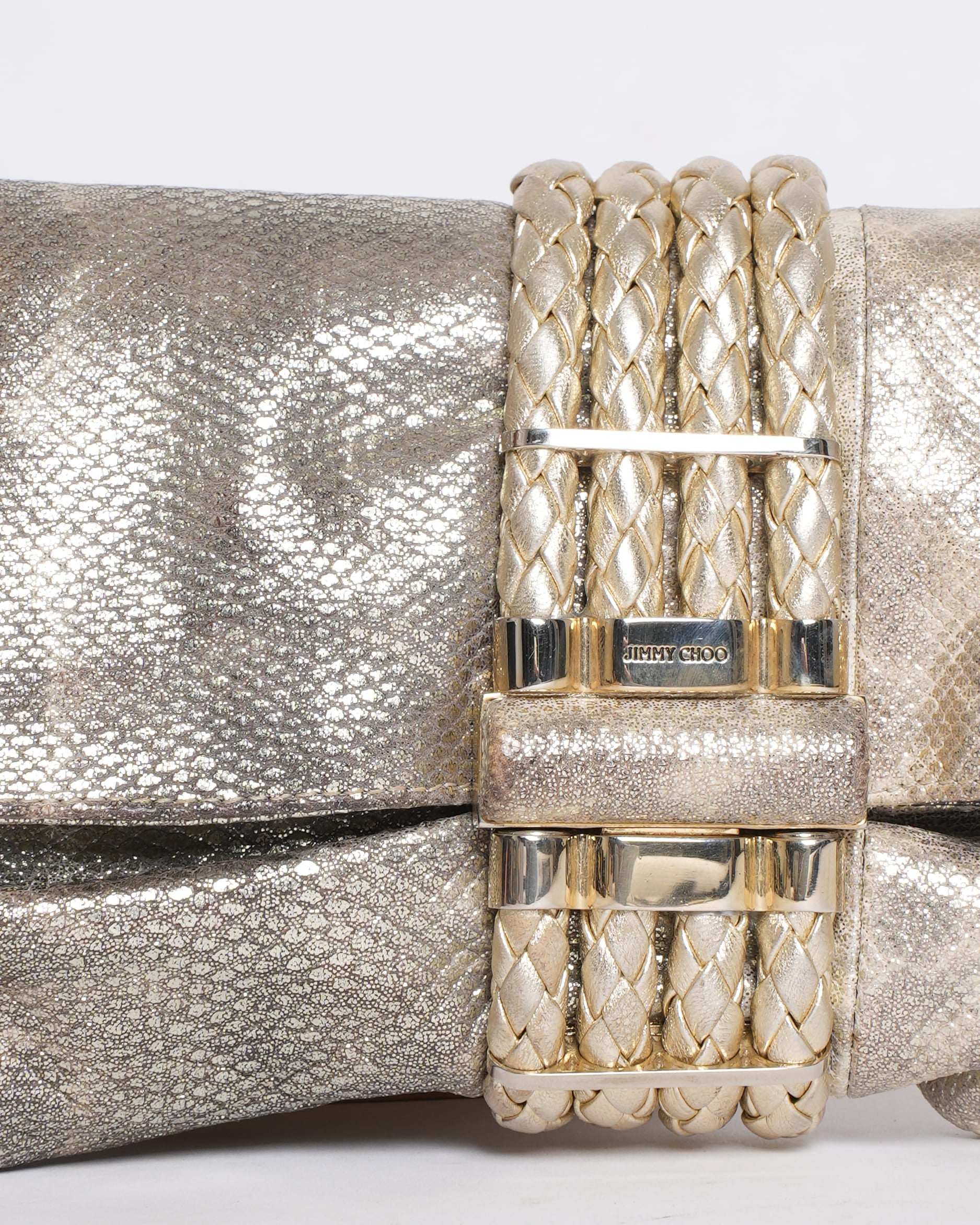 Jimmy Choo Metallic Leather Clutch