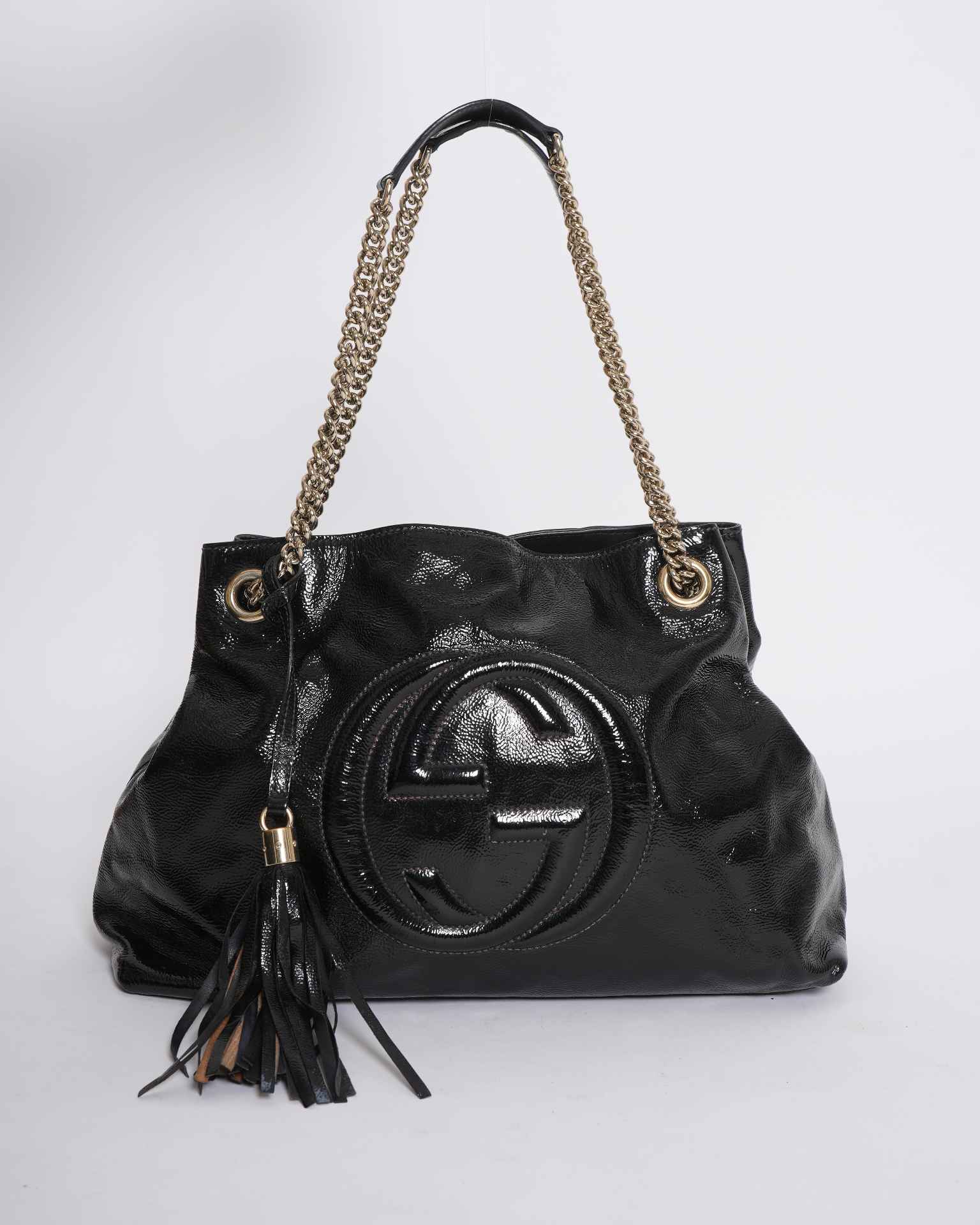 Gucci Soho Leather Shoulder Bag In Black