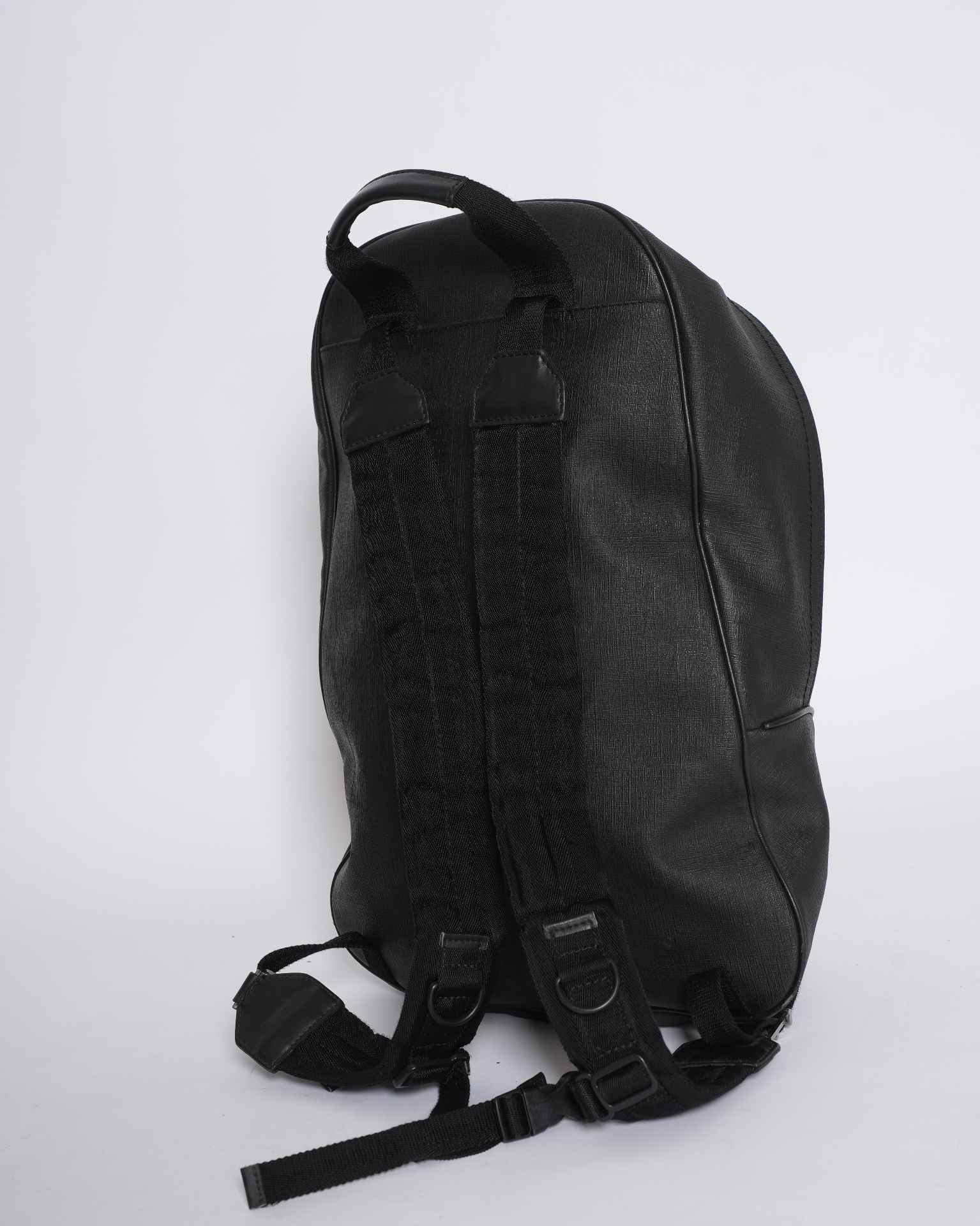 Gucci Black Coated Canvas Backpack Men's