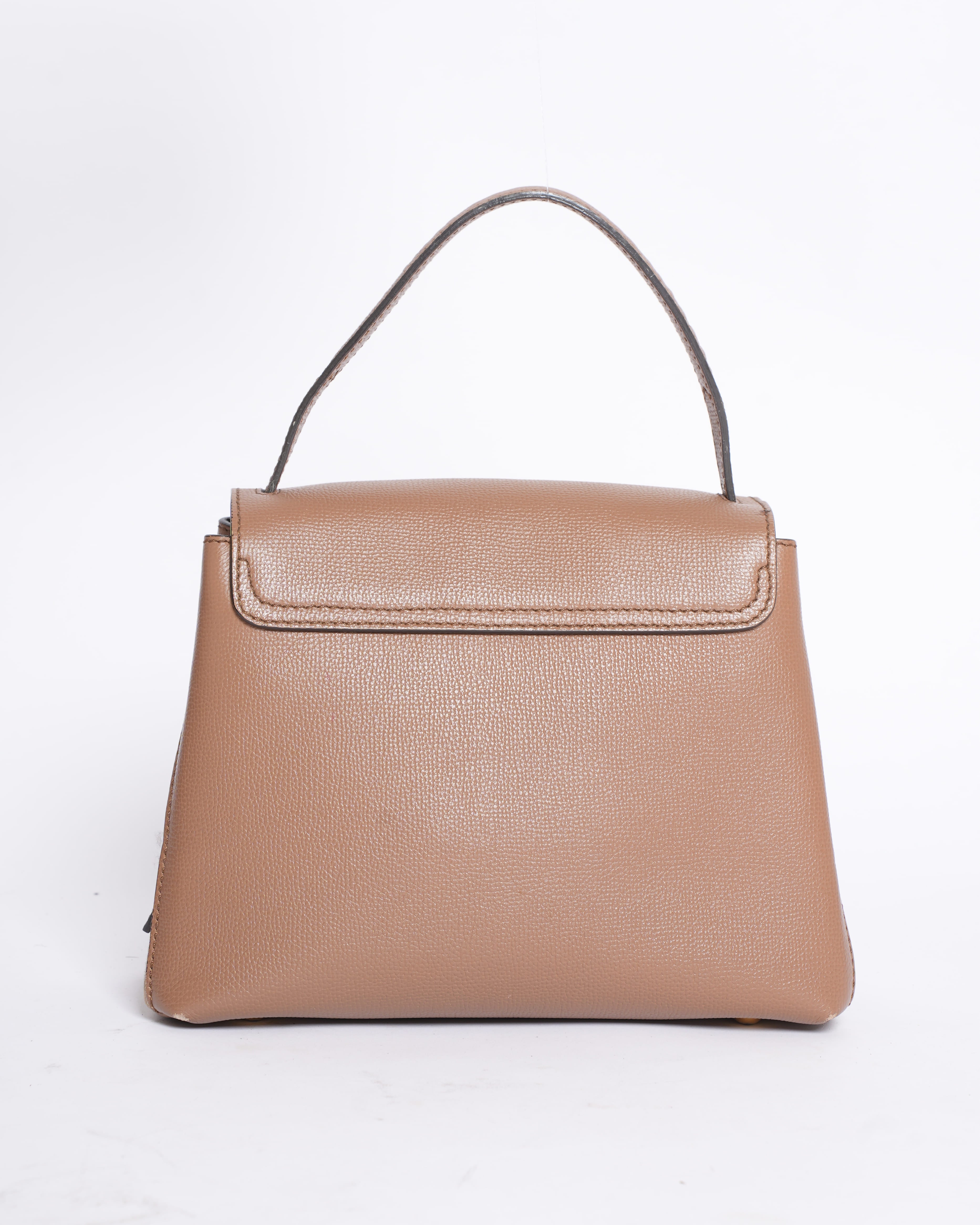 Burberry Camberley Top Handle Bag in Leather and House Check Canvas