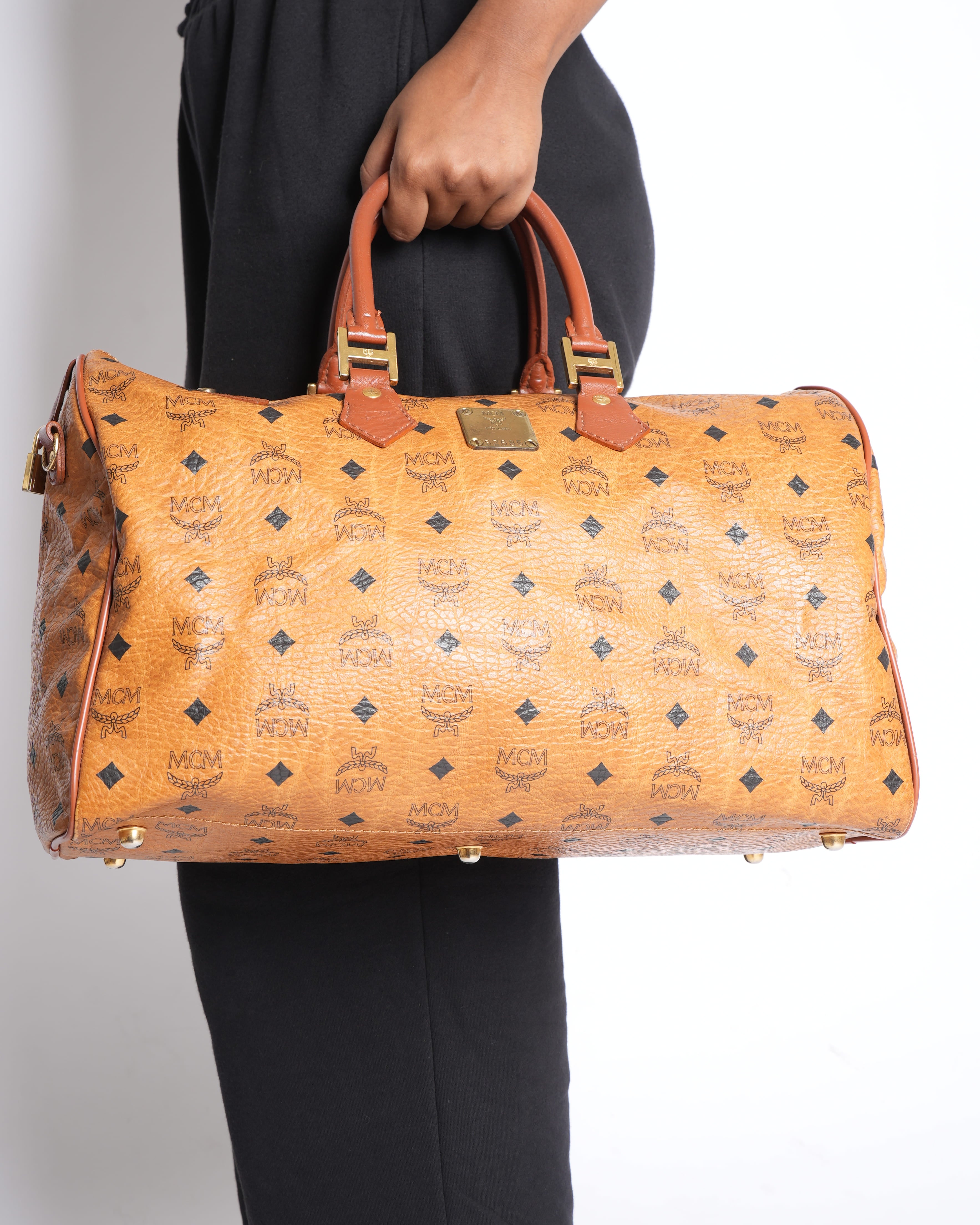 MCM Monogram Boston Duffel Bag