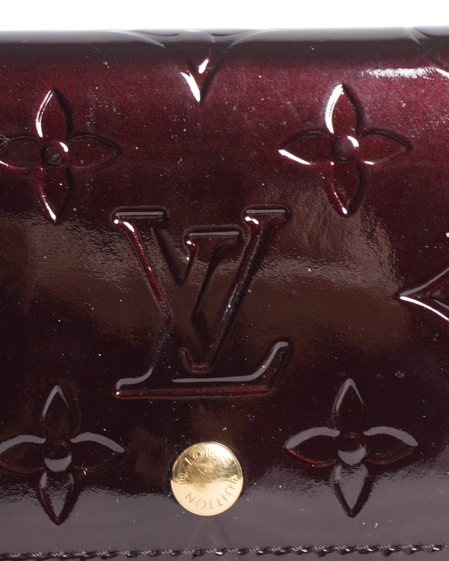 Louis Vuitton Monogram Vernis Card Case in Maroon