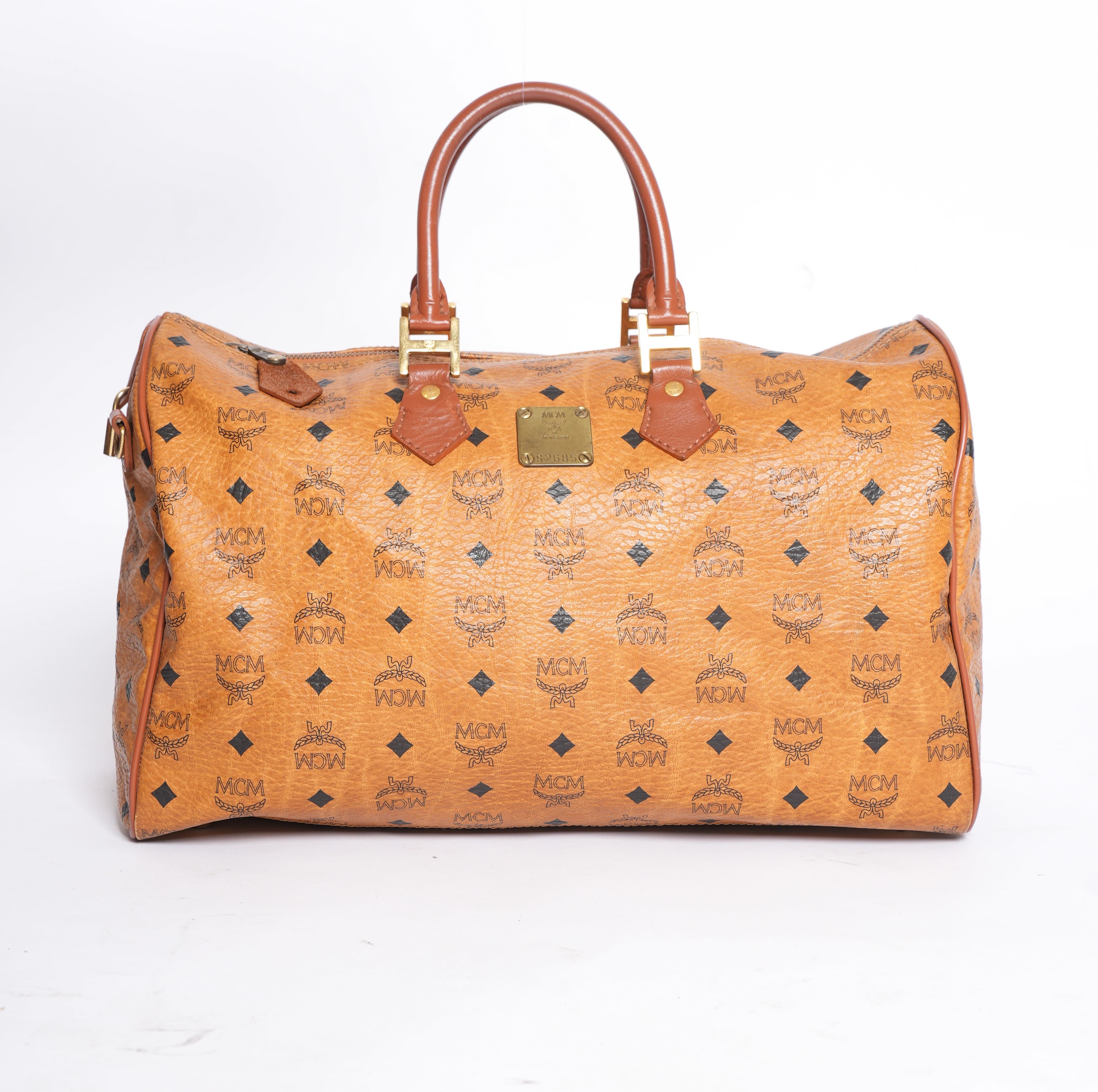 MCM Monogram Boston Duffel Bag