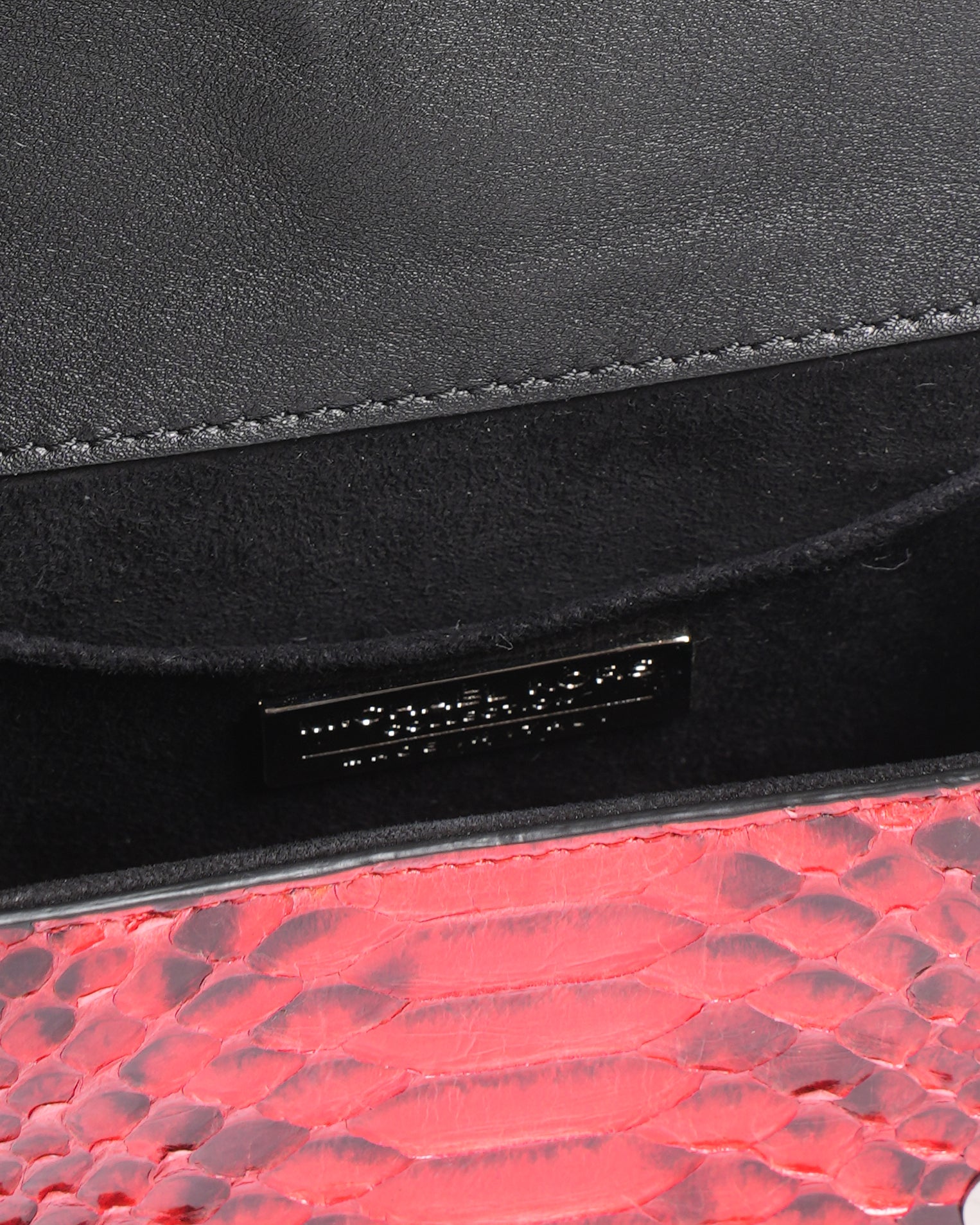Michael Kors Python Embossed Red Clutch