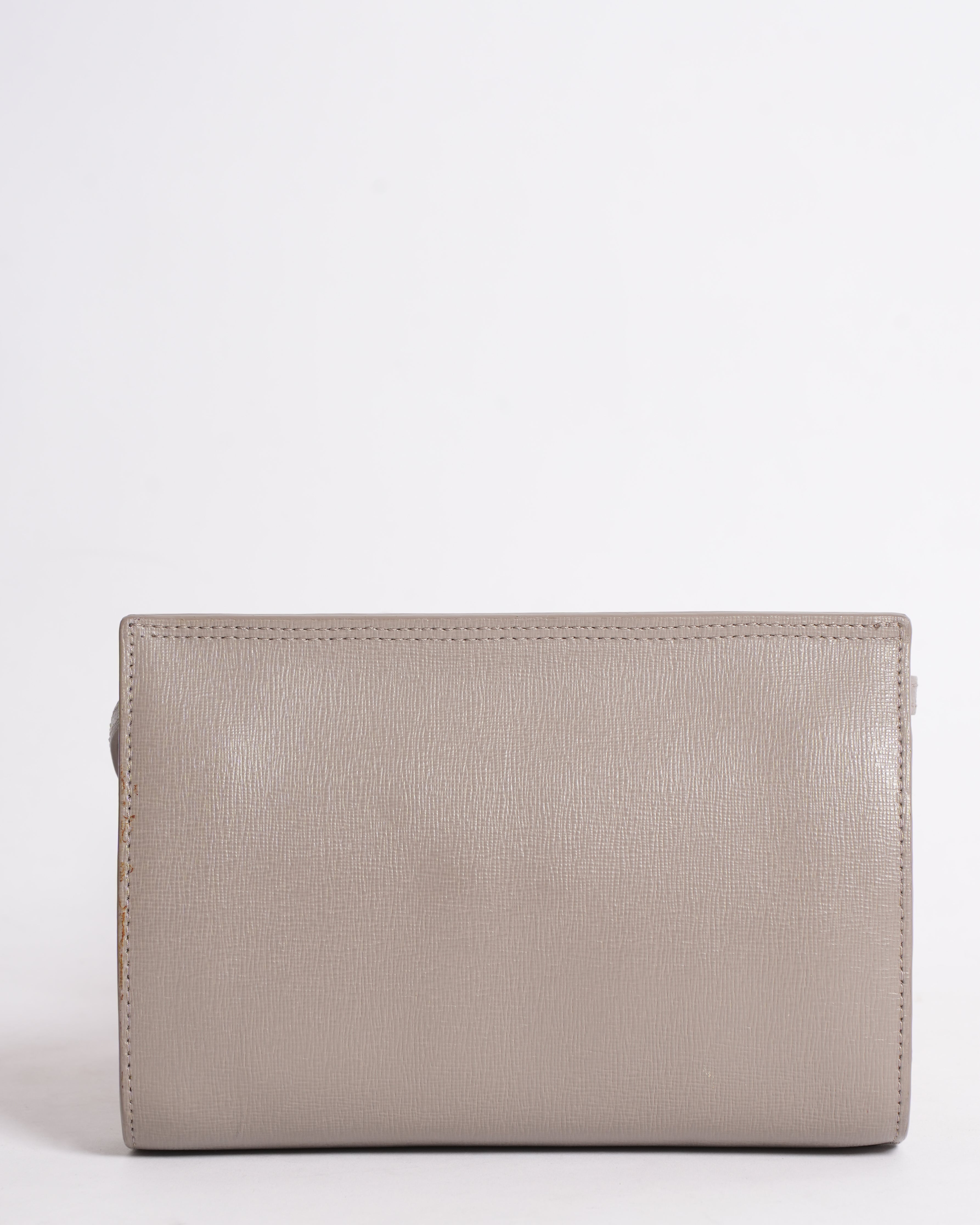 Furla Grey Crossbody Bag With Gold Tone Hardware