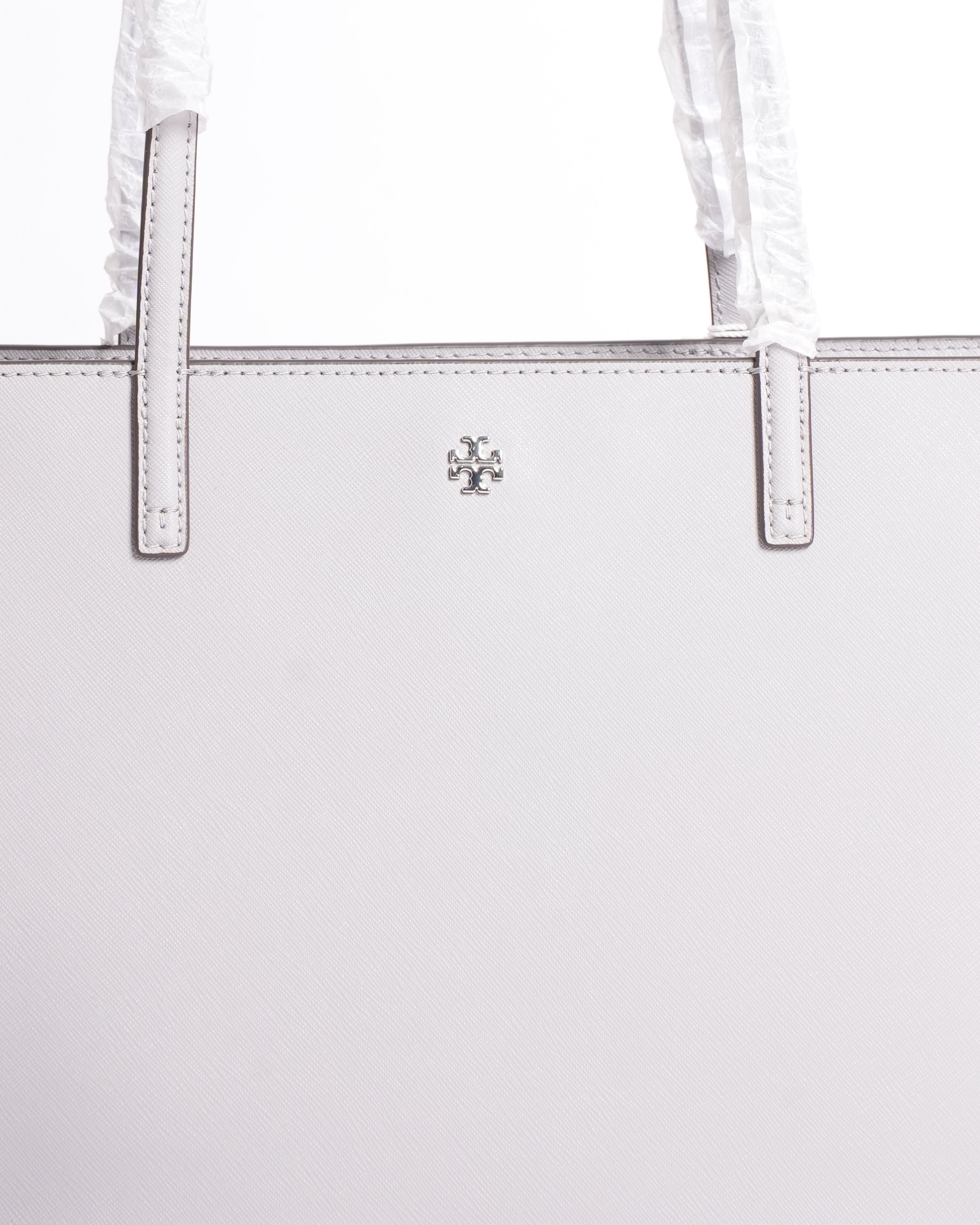 New Tory Burch Small Tote Bag in Bay Gray