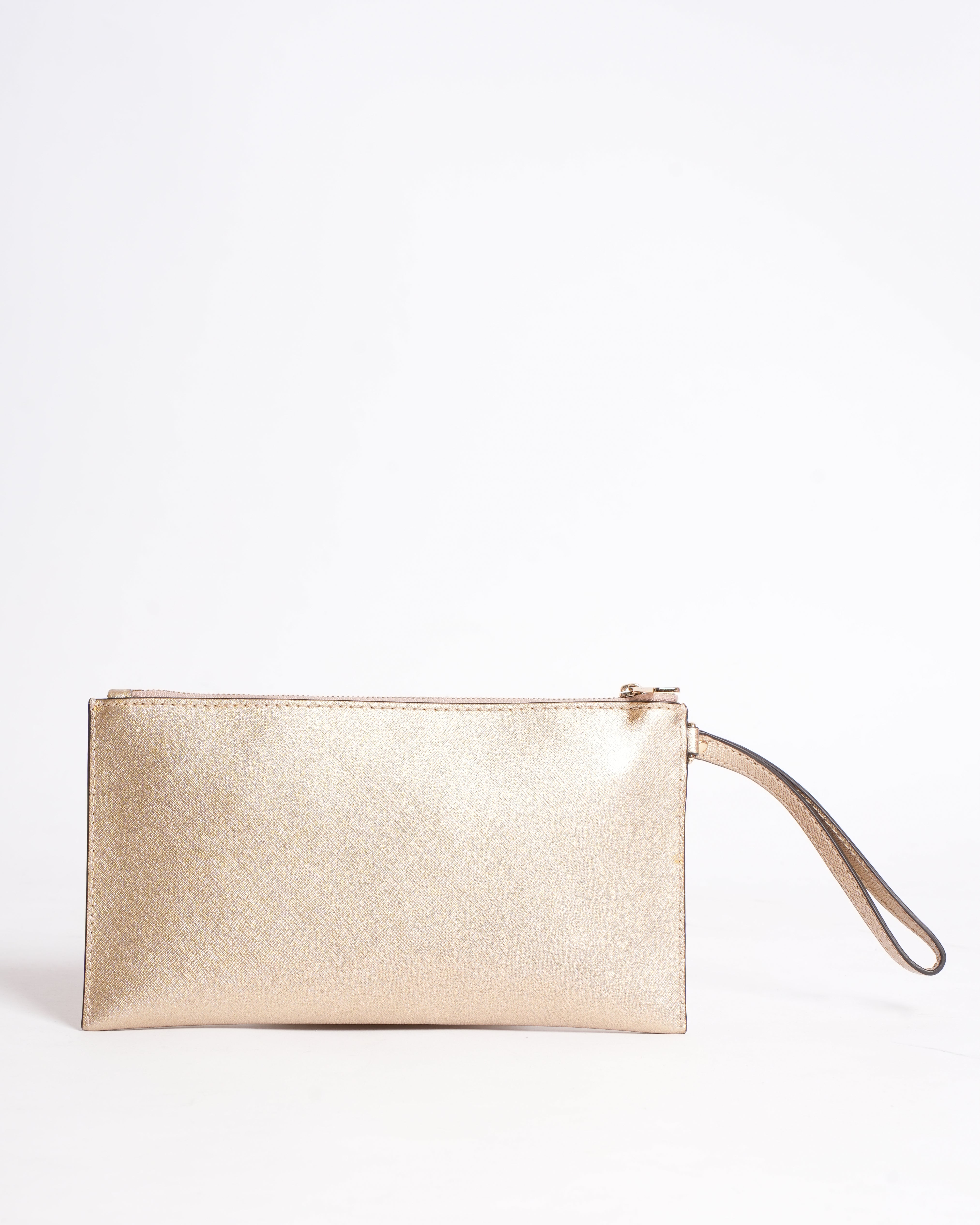 Michael Kors Gold Tone Clutch