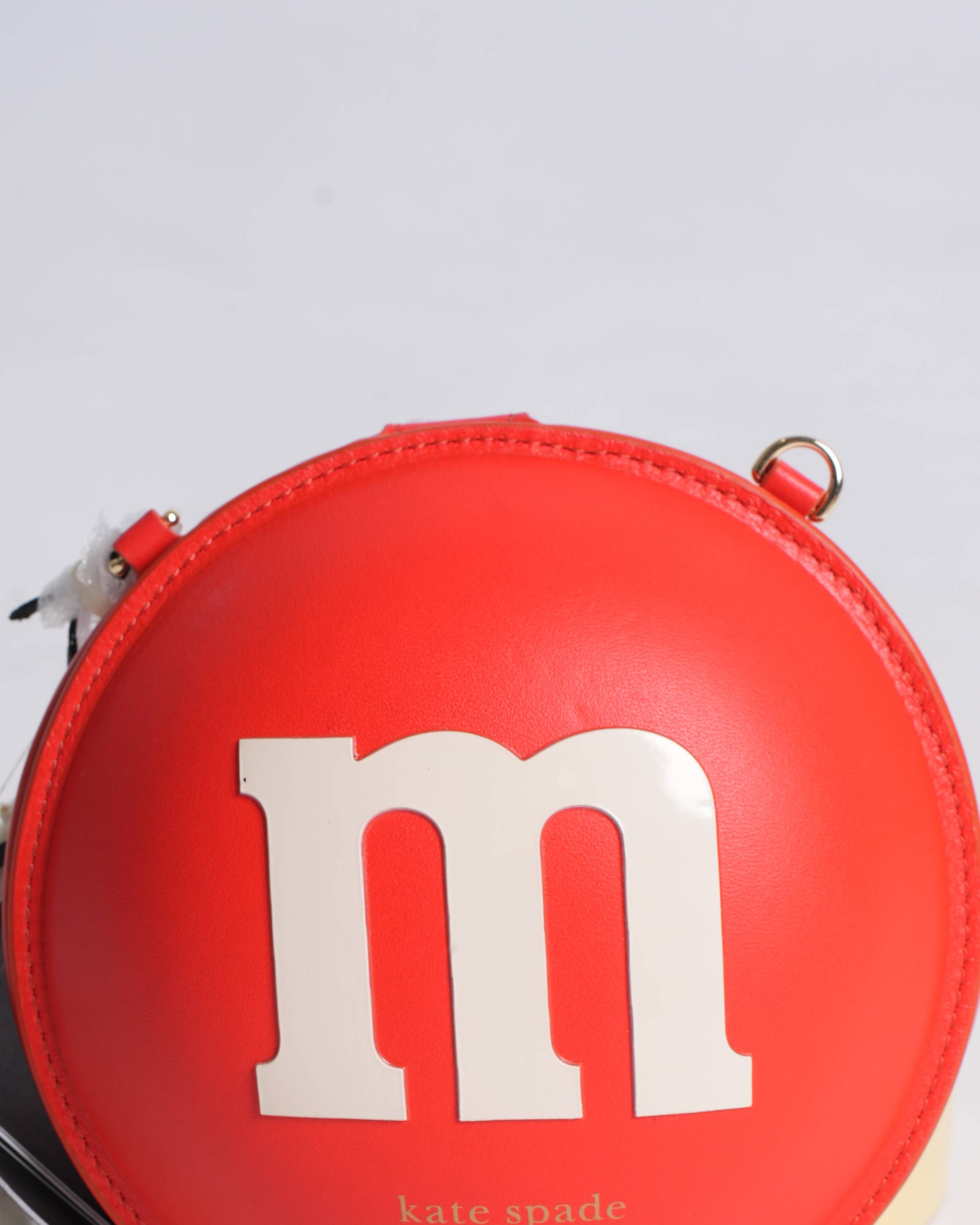 New Kate Spade x M&M Coin Crossbody Bag In Red