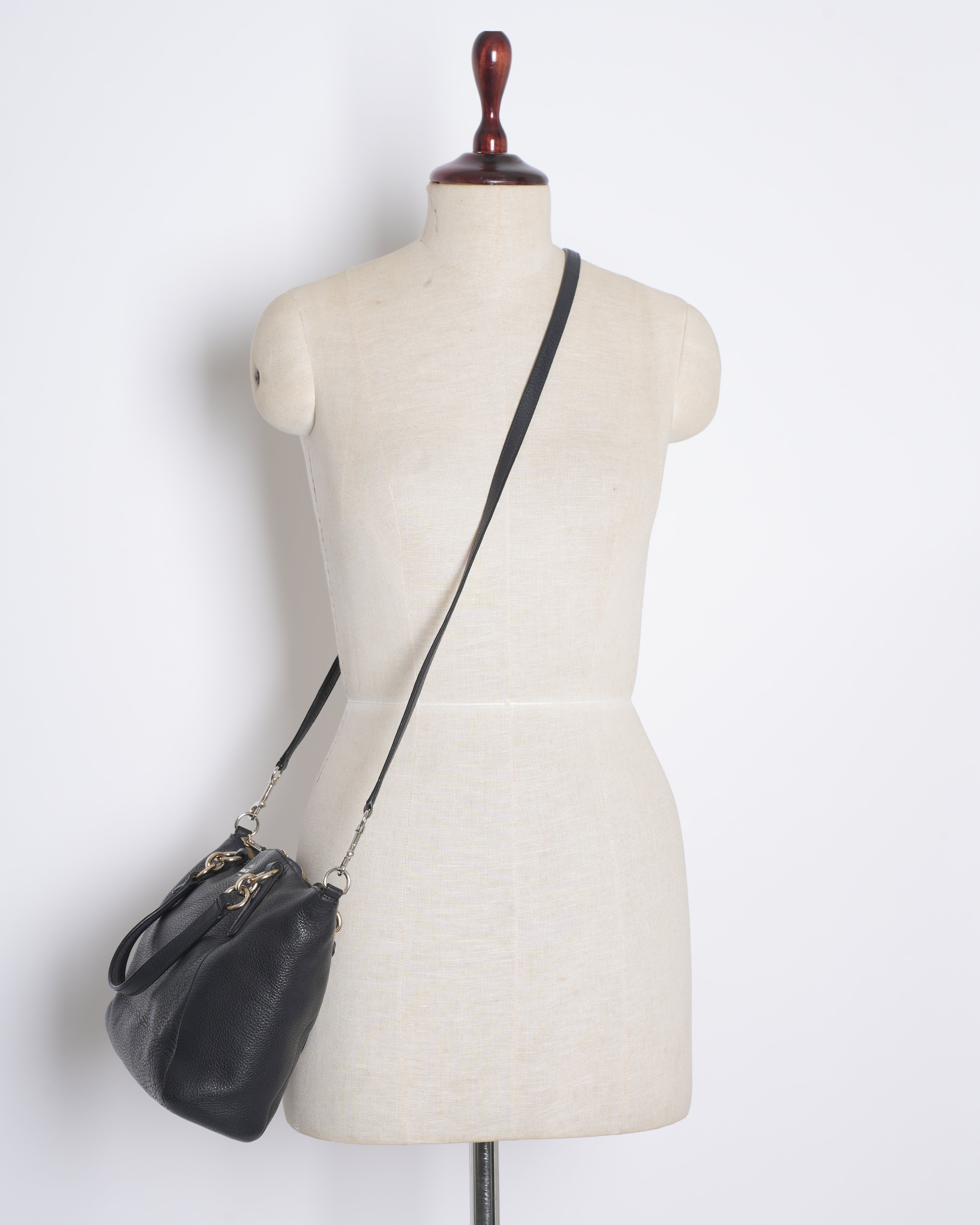 Coach Kelsey Blue Pebbled Leather Crossbody Bag