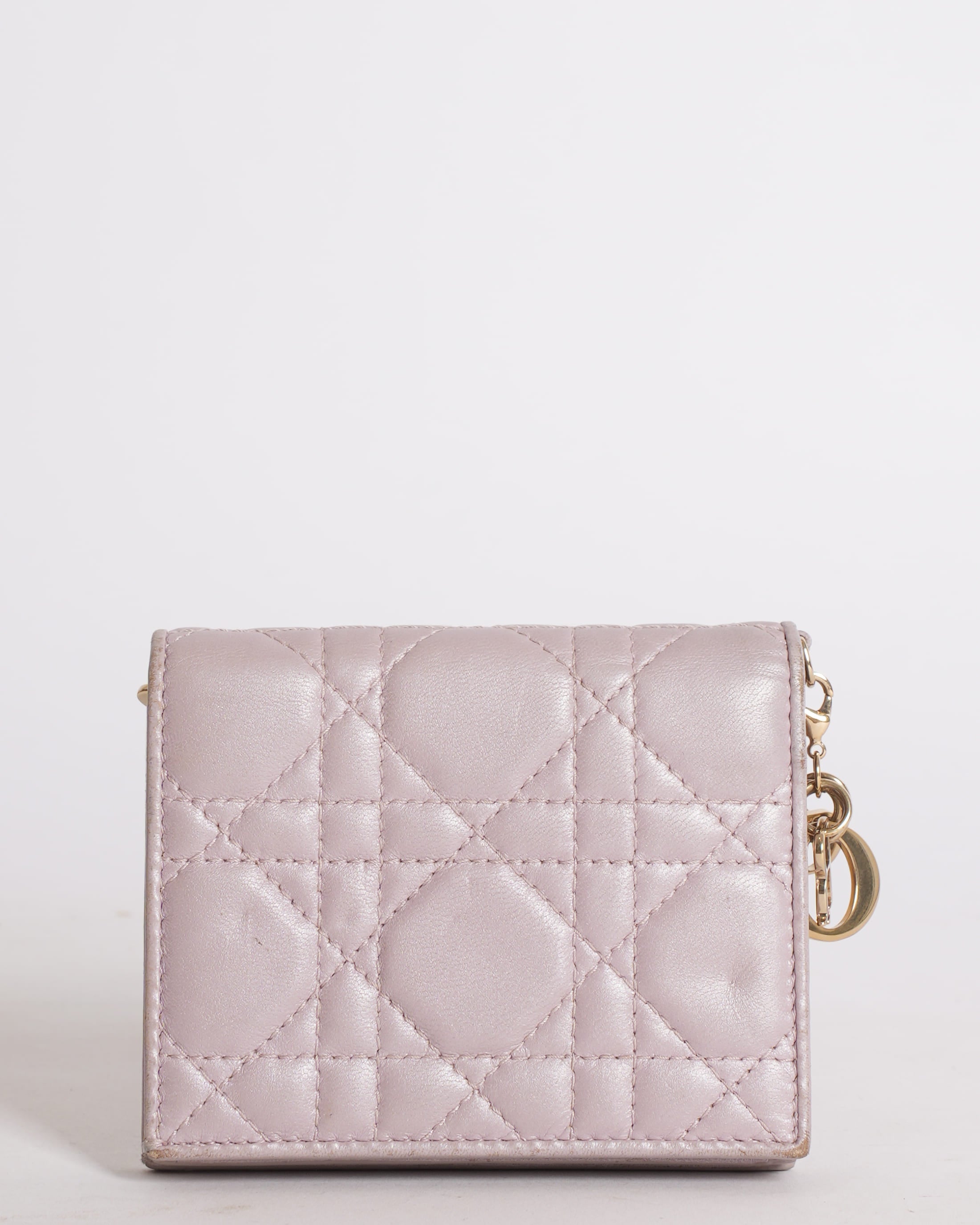 Mini Lady Dior Gardenia Wallet