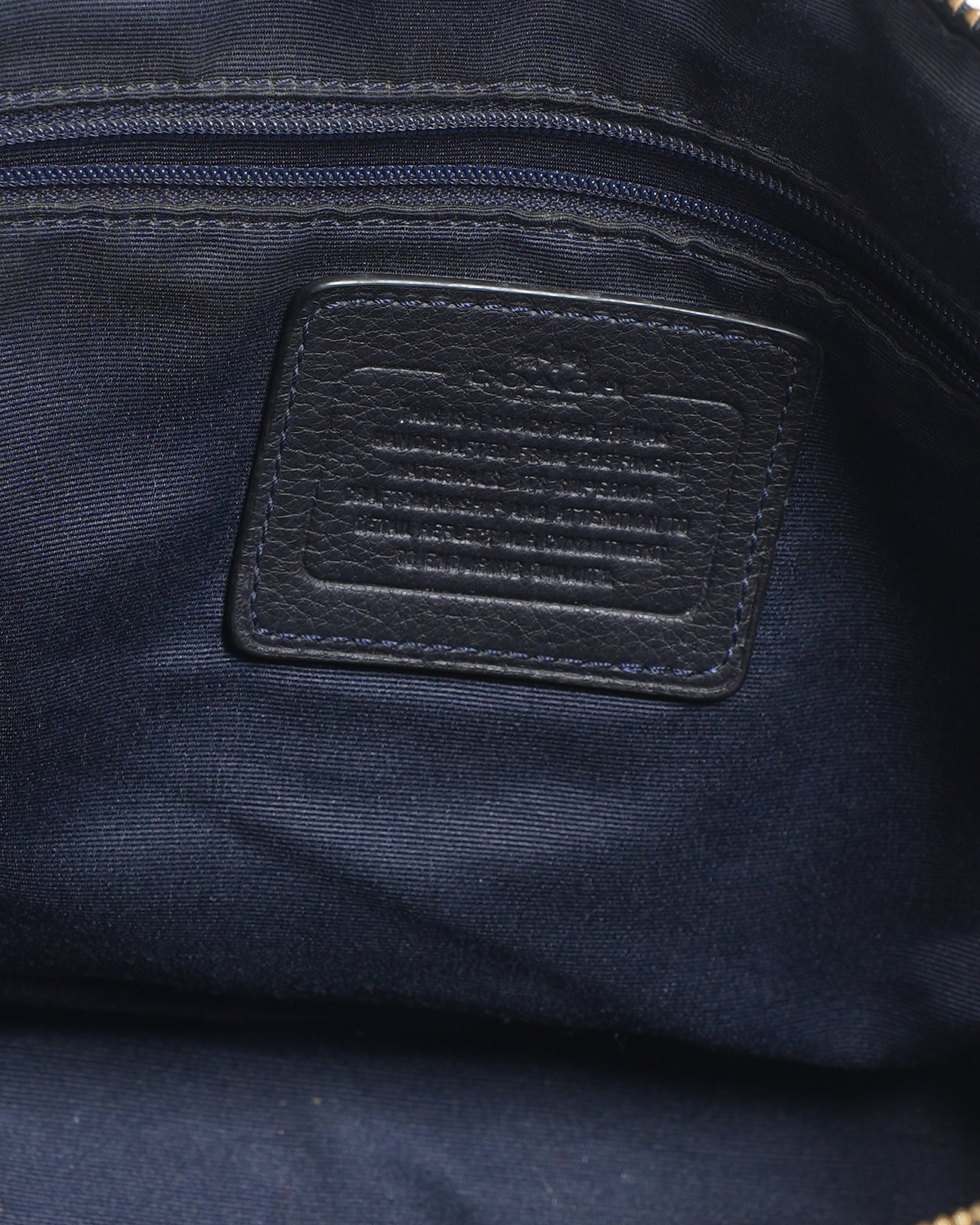 Coach Kelsey Blue Pebbled Leather Crossbody Bag