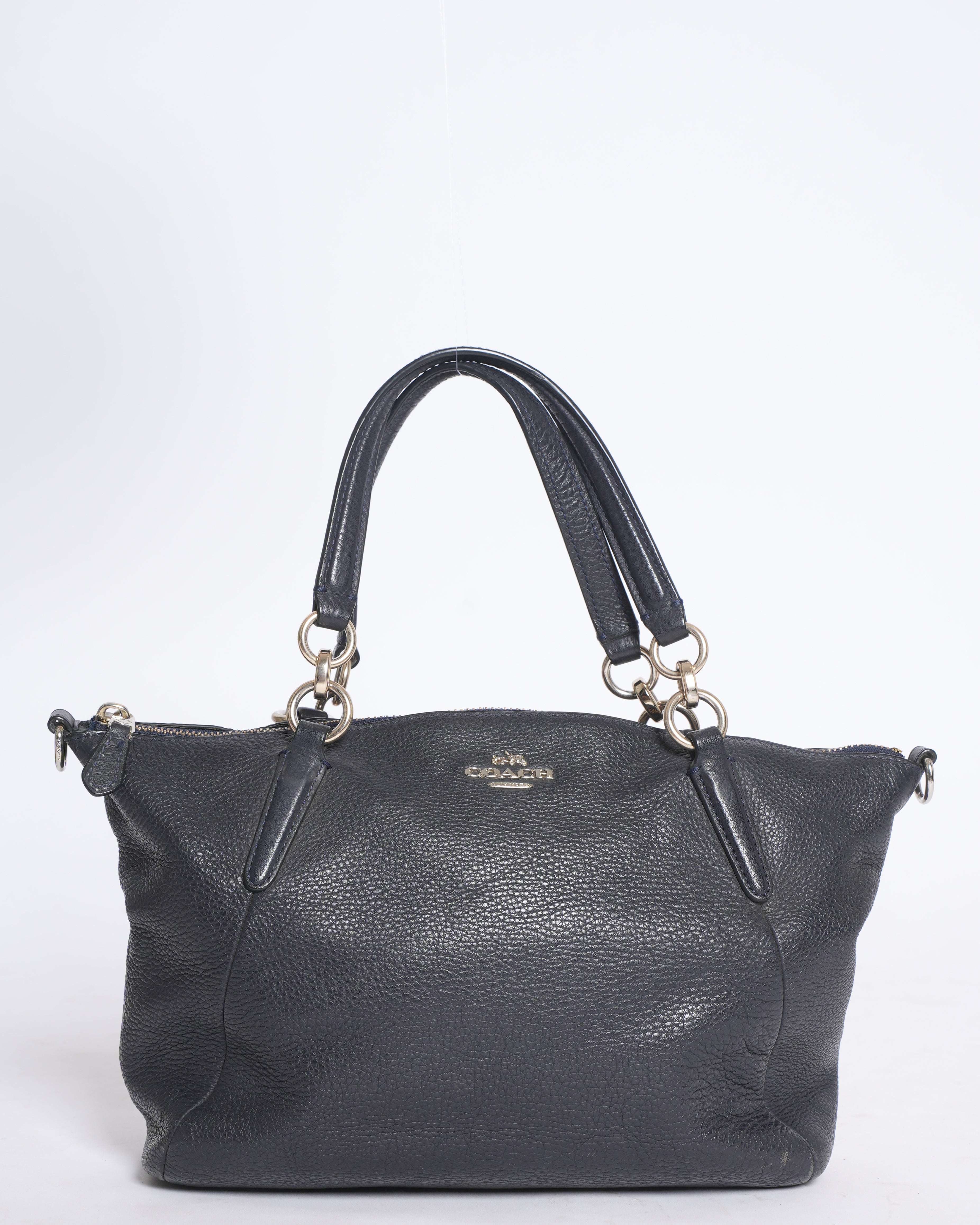 Coach Kelsey Blue Pebbled Leather Crossbody Bag
