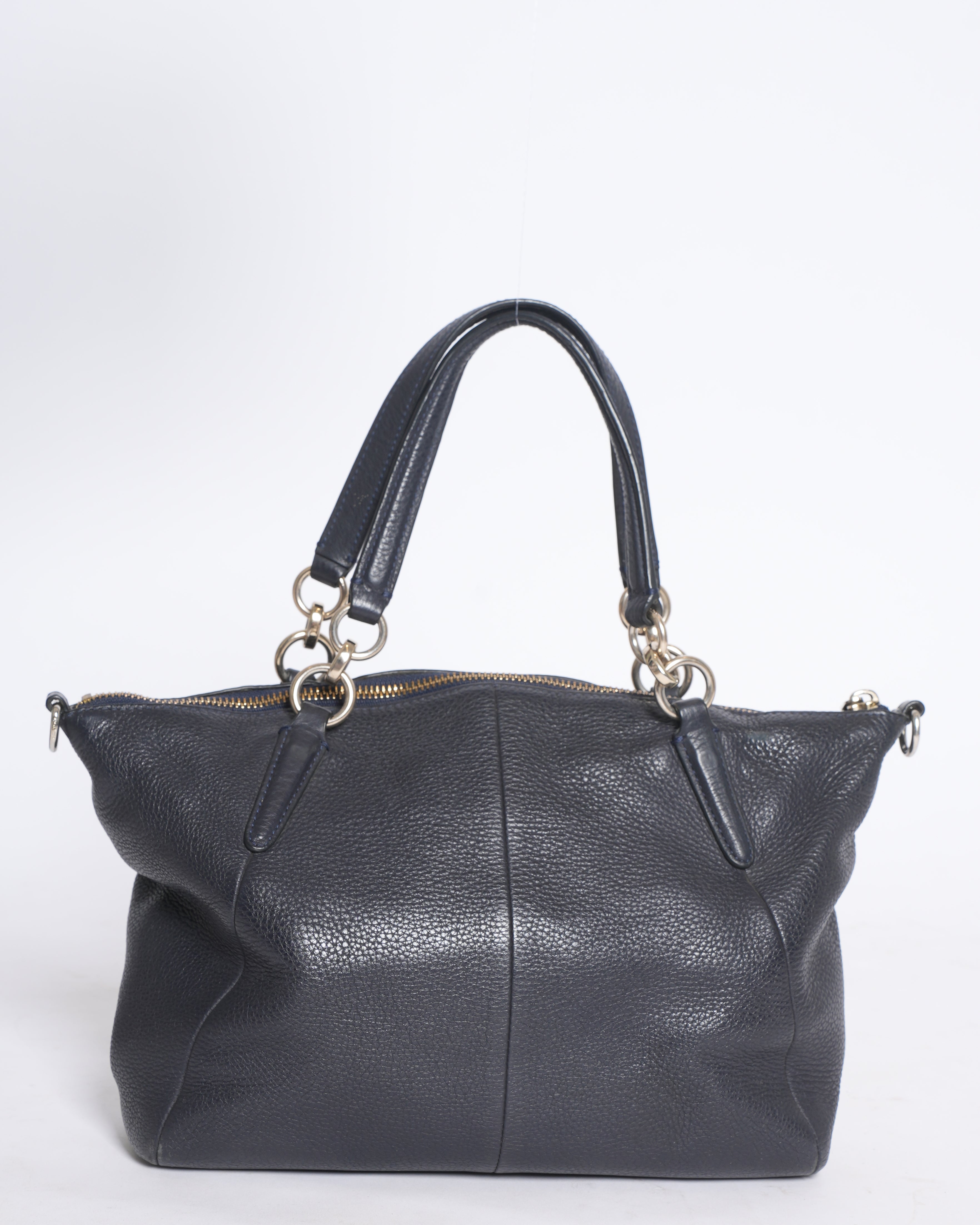Coach Kelsey Blue Pebbled Leather Crossbody Bag