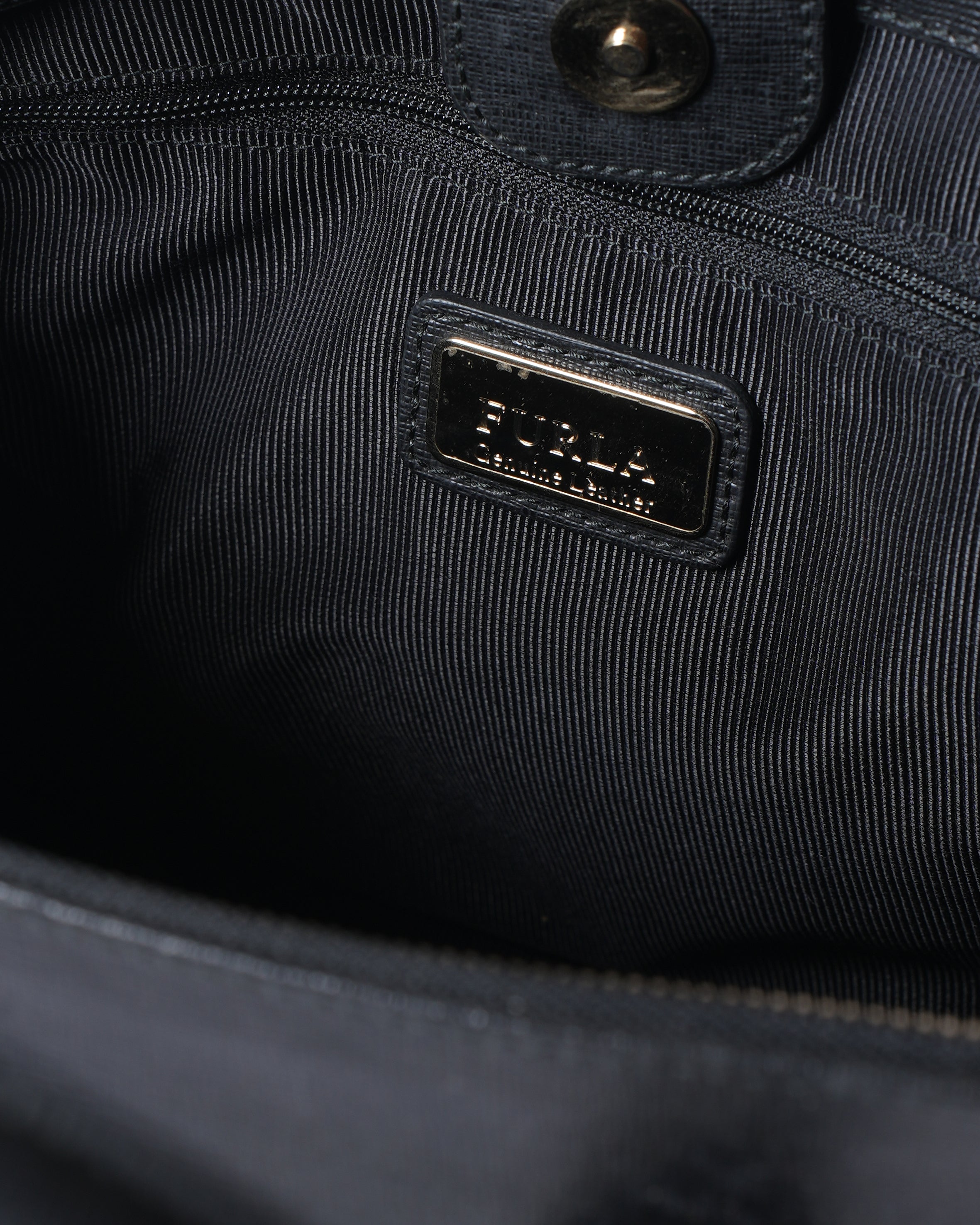 Furla Black Top Handle Bag