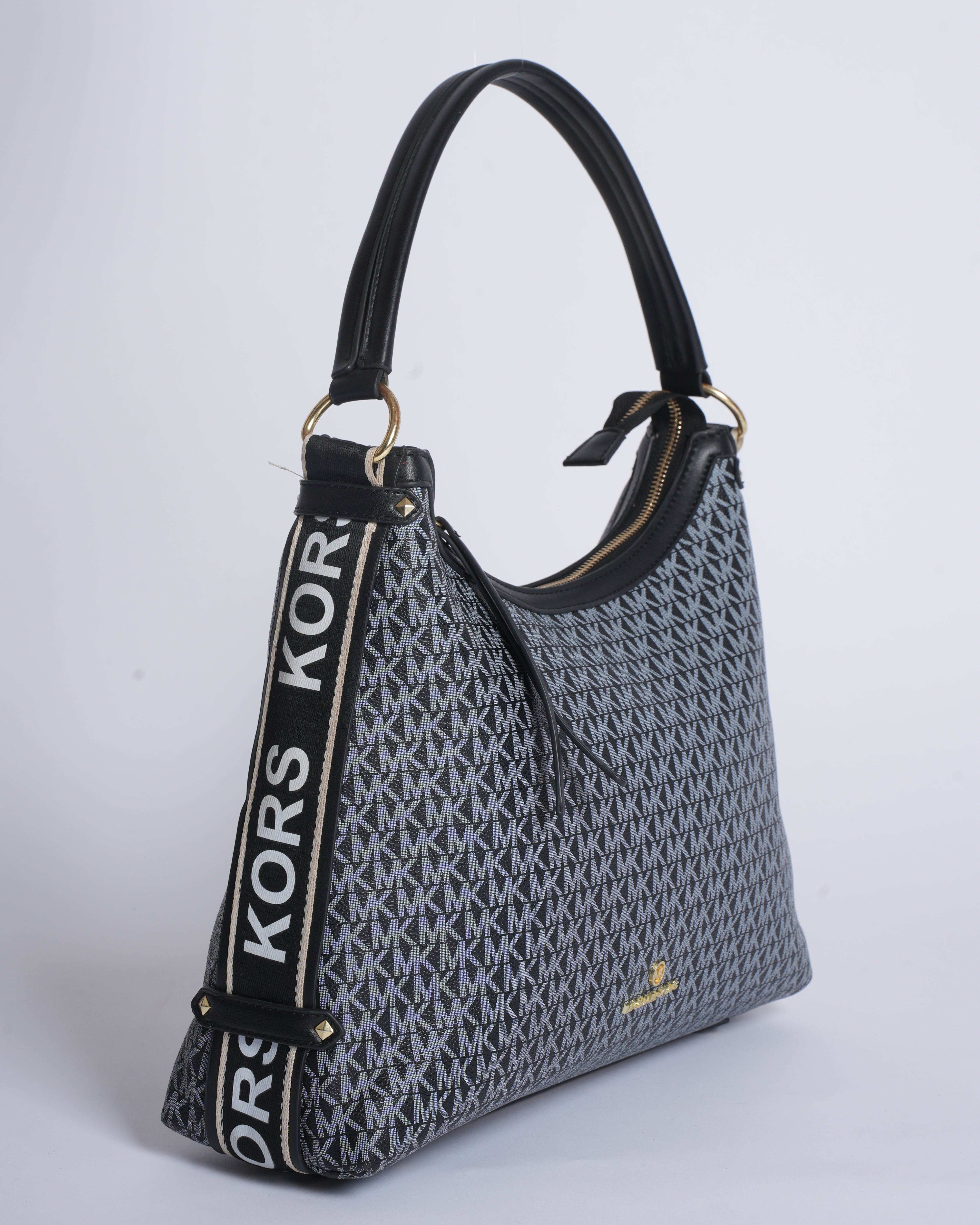 MK Monogram Shoulder Bag In Black