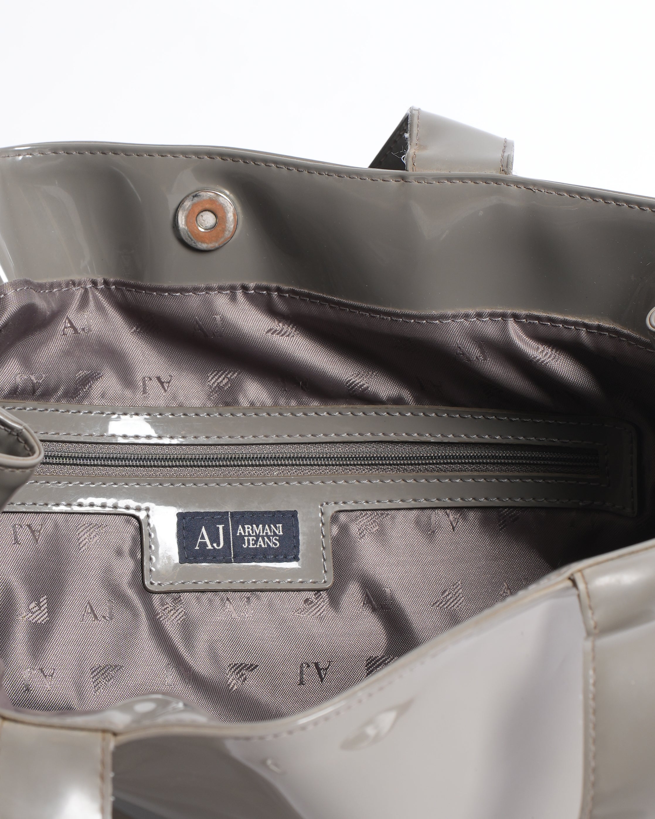Armani Jeans Tote Bag In Grey