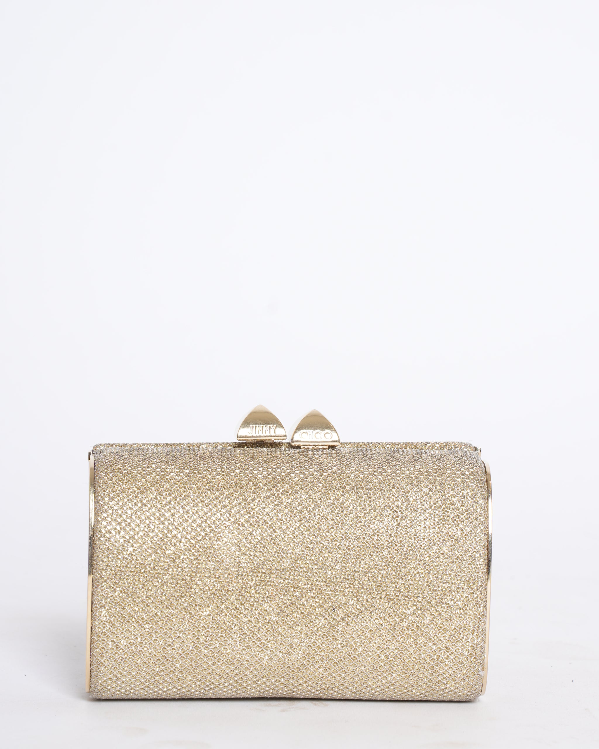 Jimmy Choo metallic small clutch
