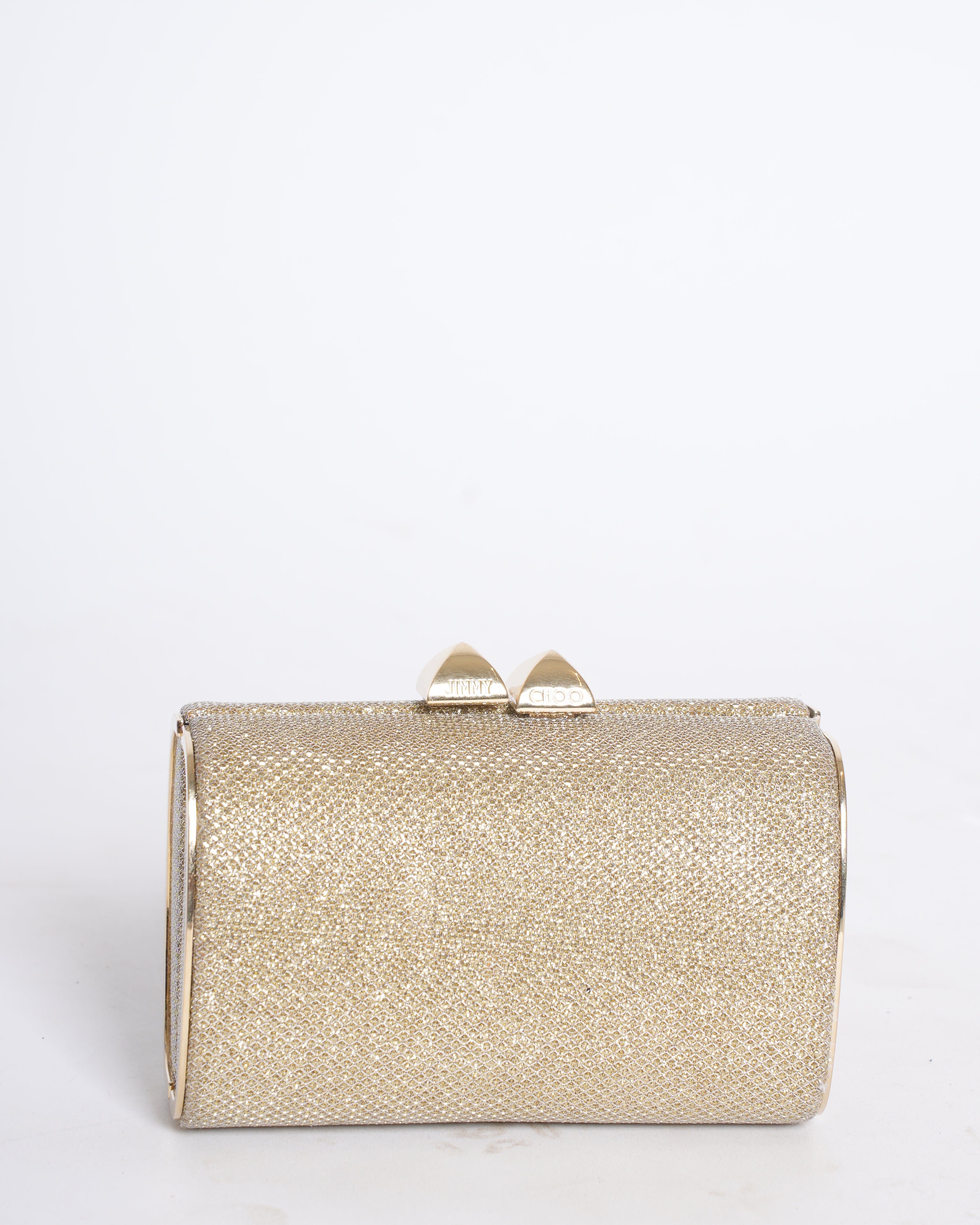 Jimmy Choo metallic small clutch