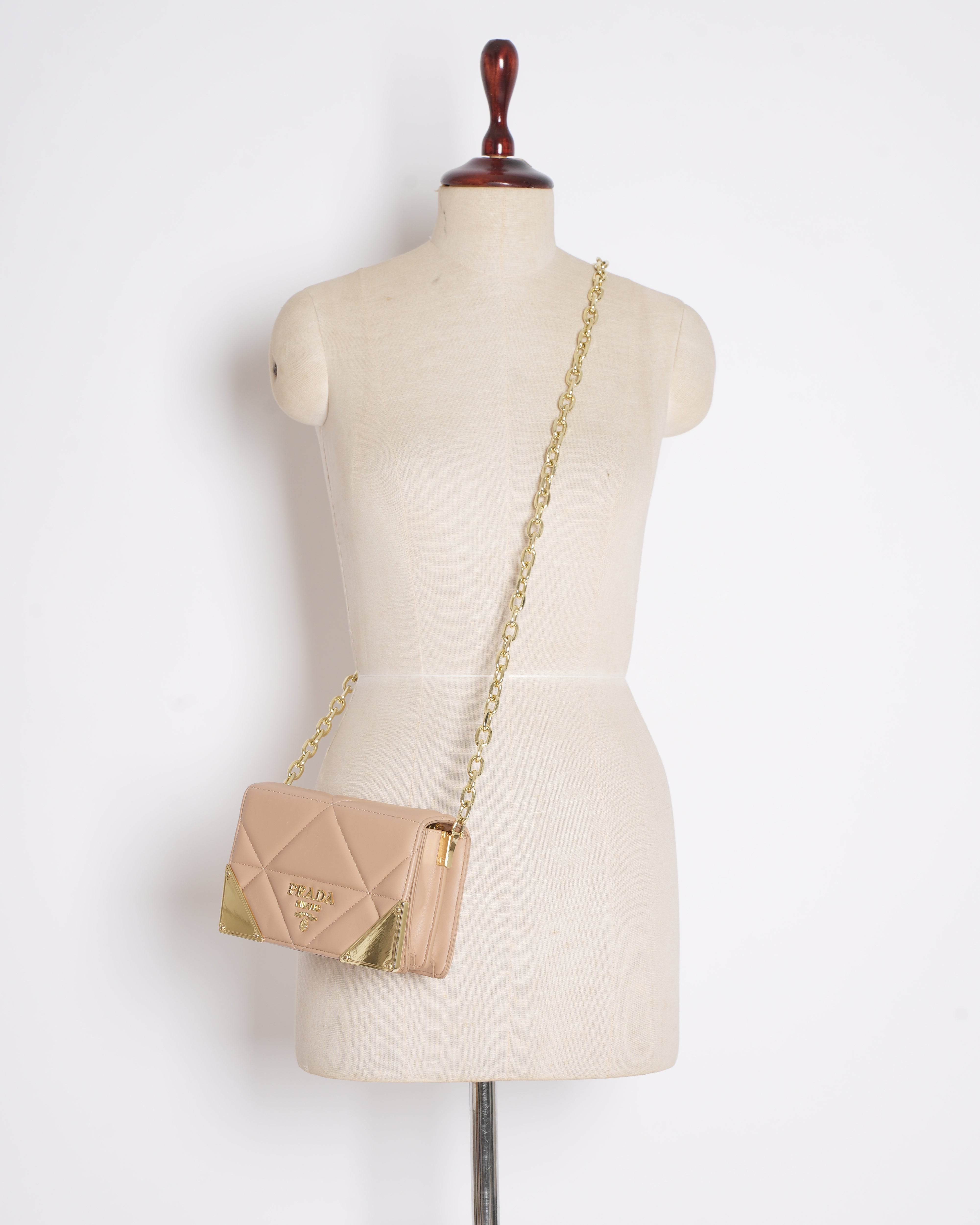Prada quilted nappa leather shoulder bag