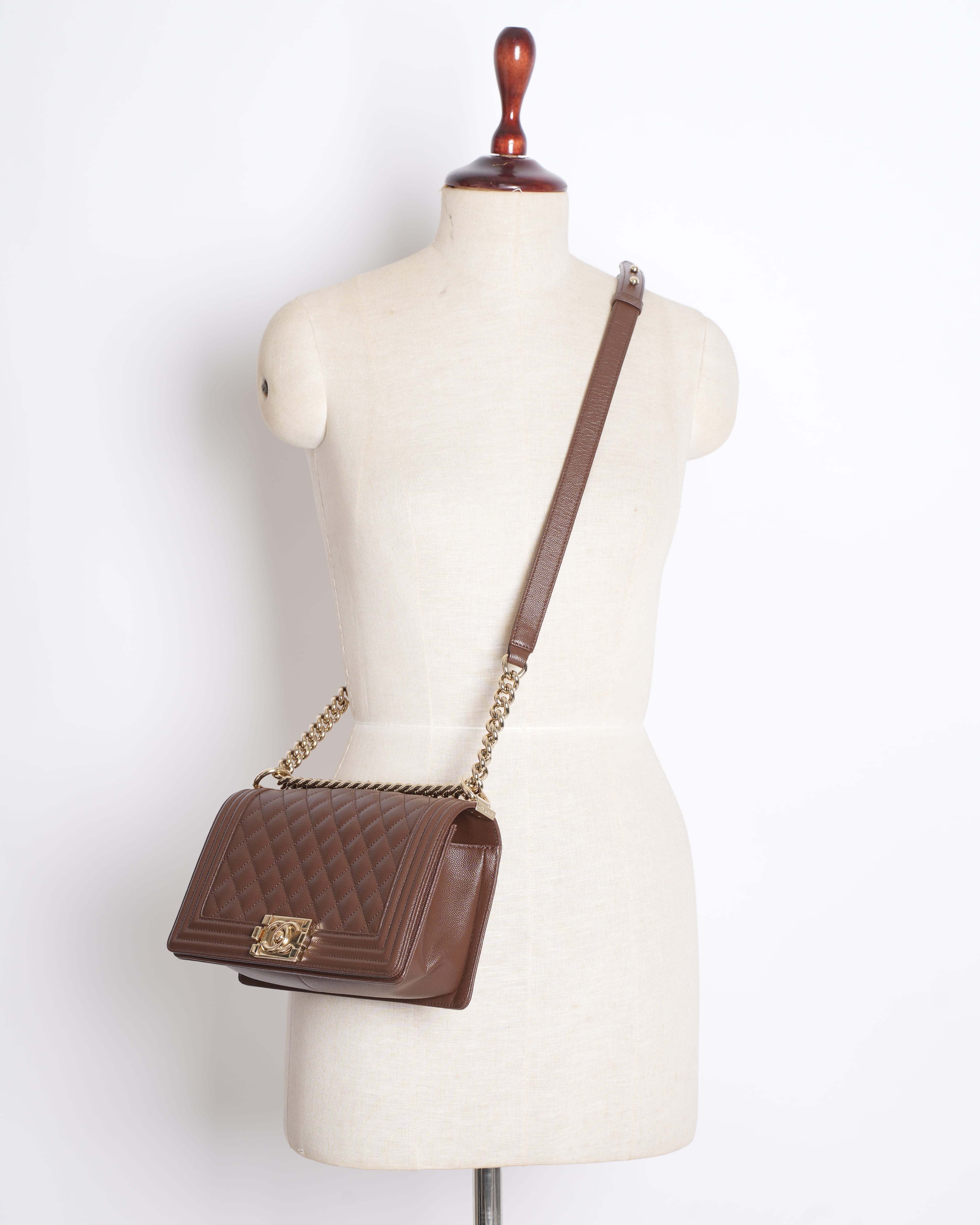 Chanel Medium Boy Bag In Brown