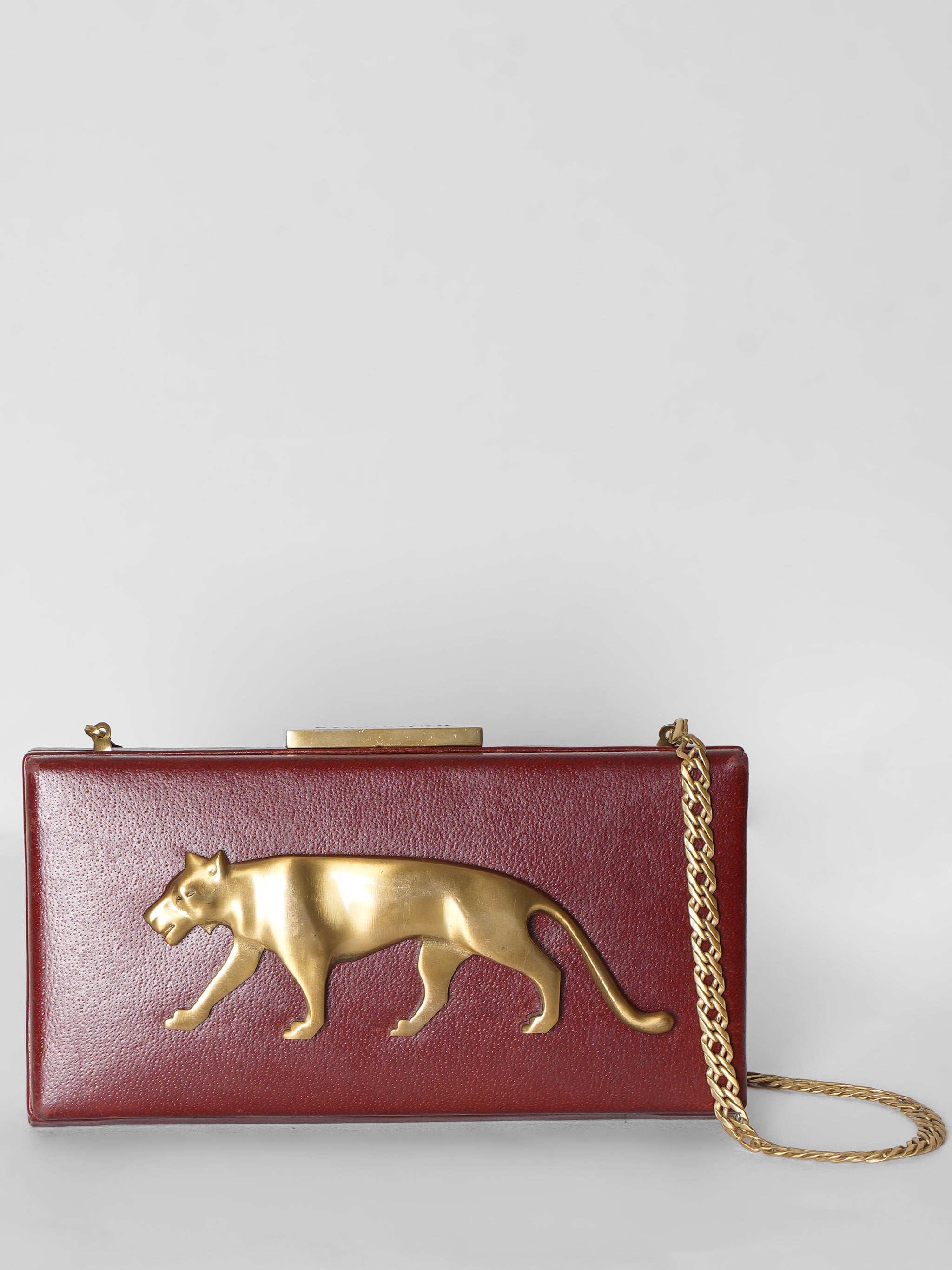 Sabyasachi Maroon Clutch