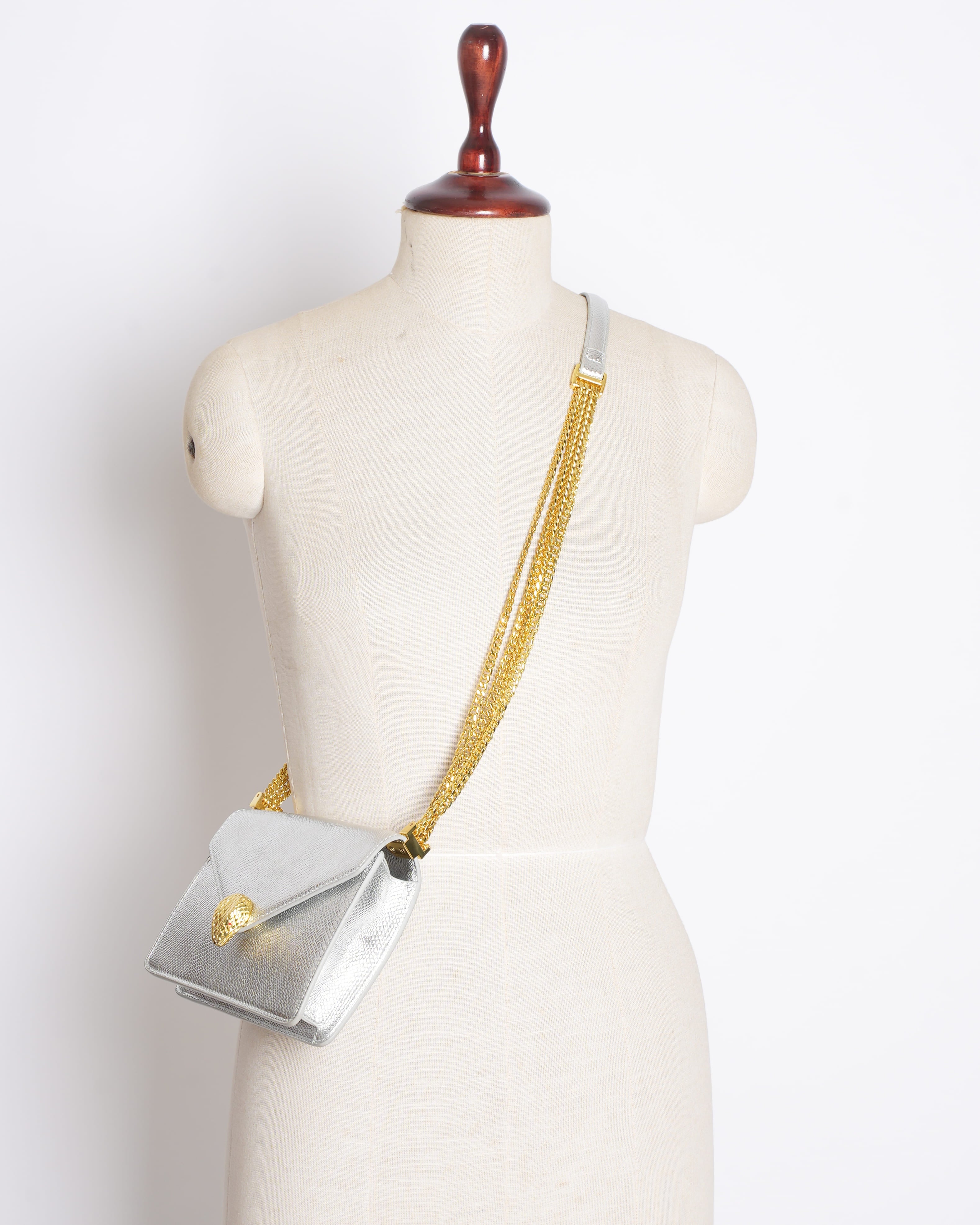 New Bvlgari Serpenti Forever Mini Silver Crossbody Bag