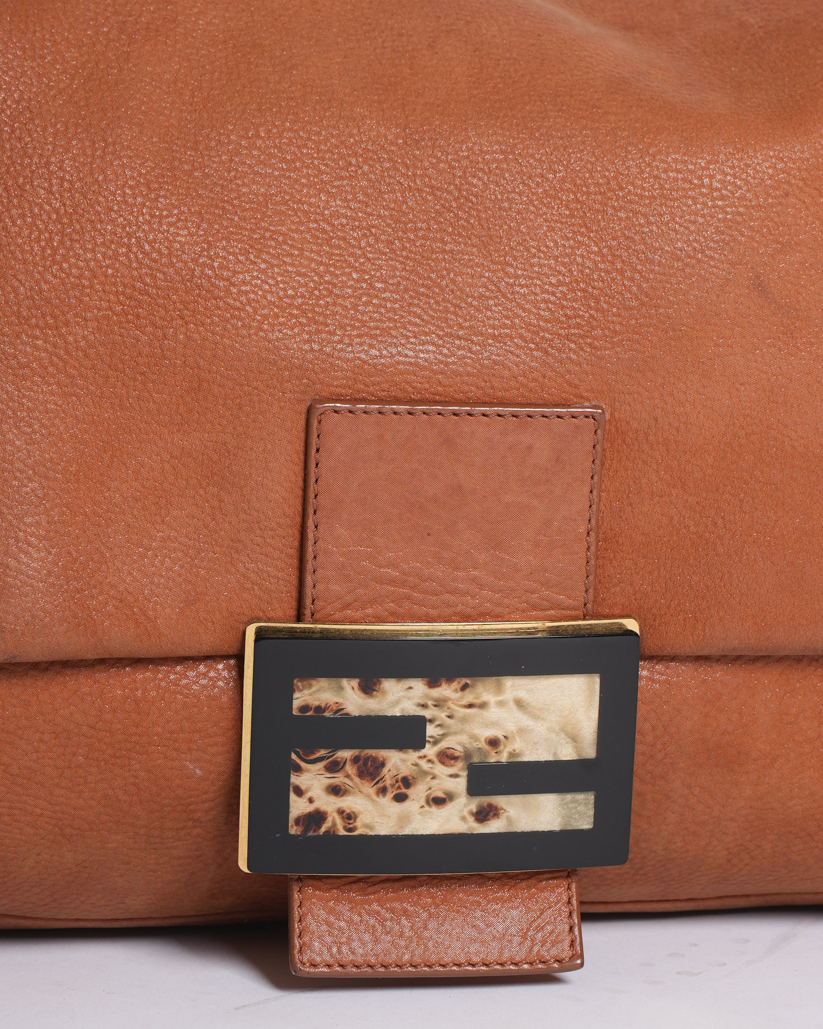 Fendi Brown Leather Mama Baguette
