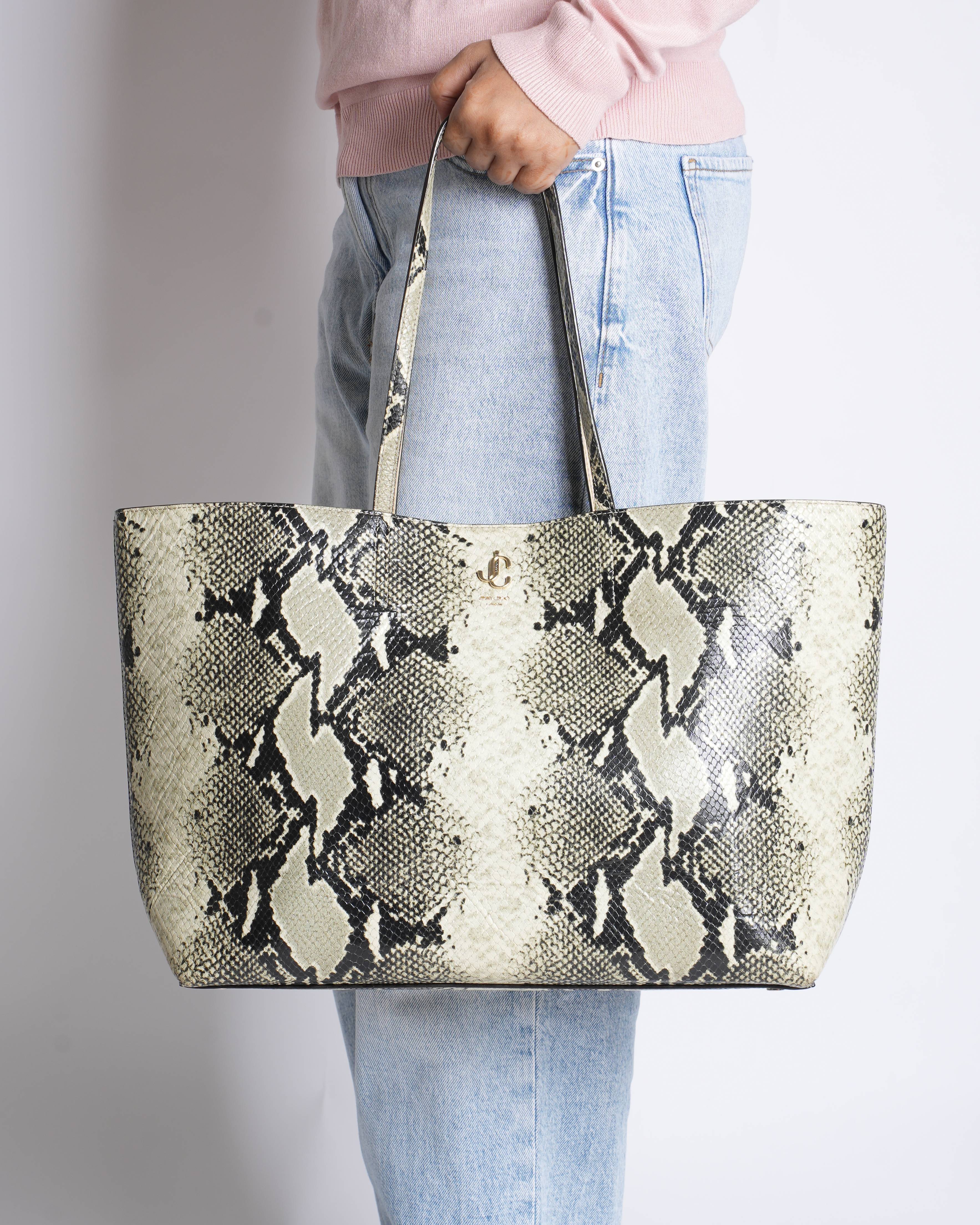 Jimmy choo reptilian large tote bag