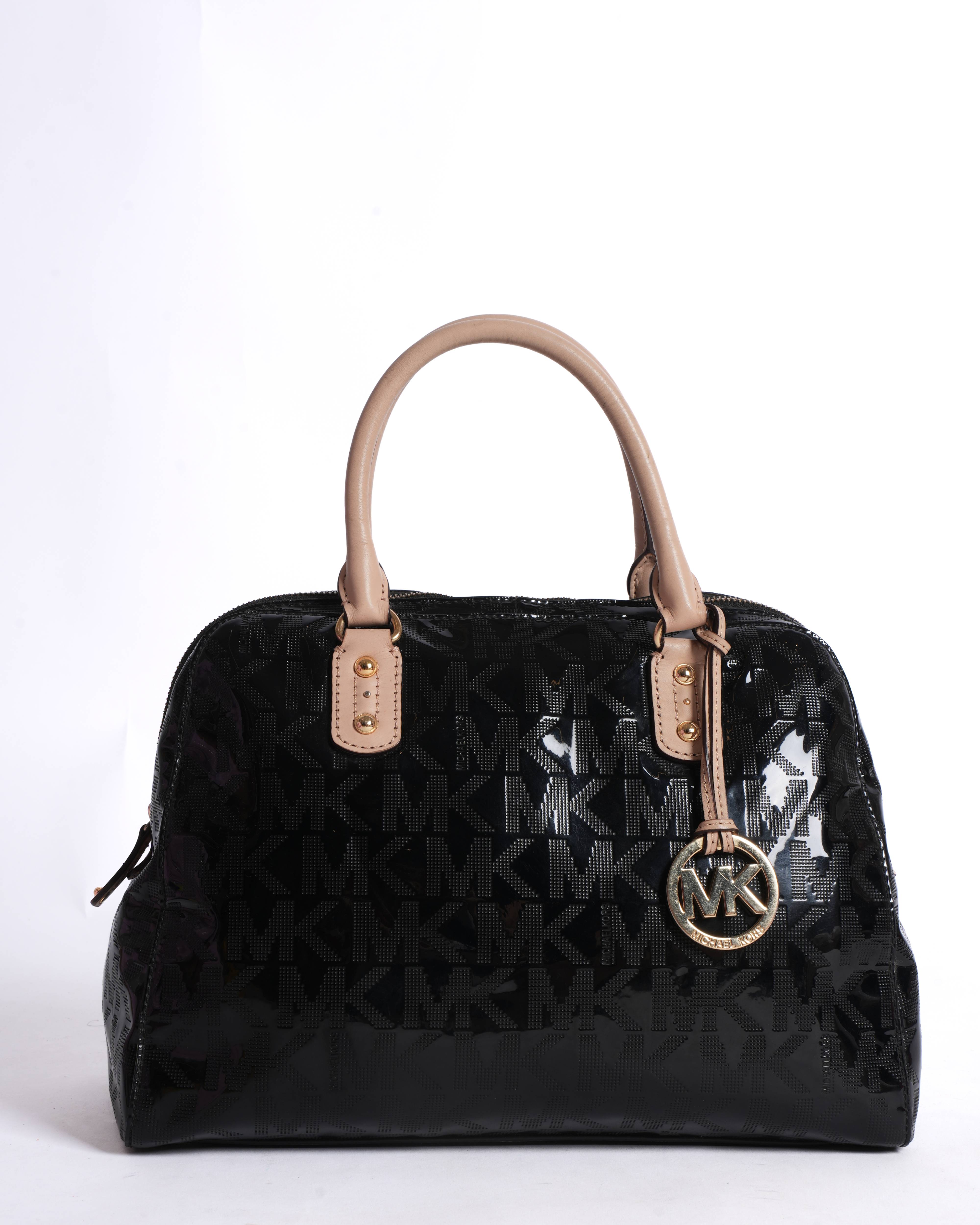 Michael Kors Black signature patent leather HandBag