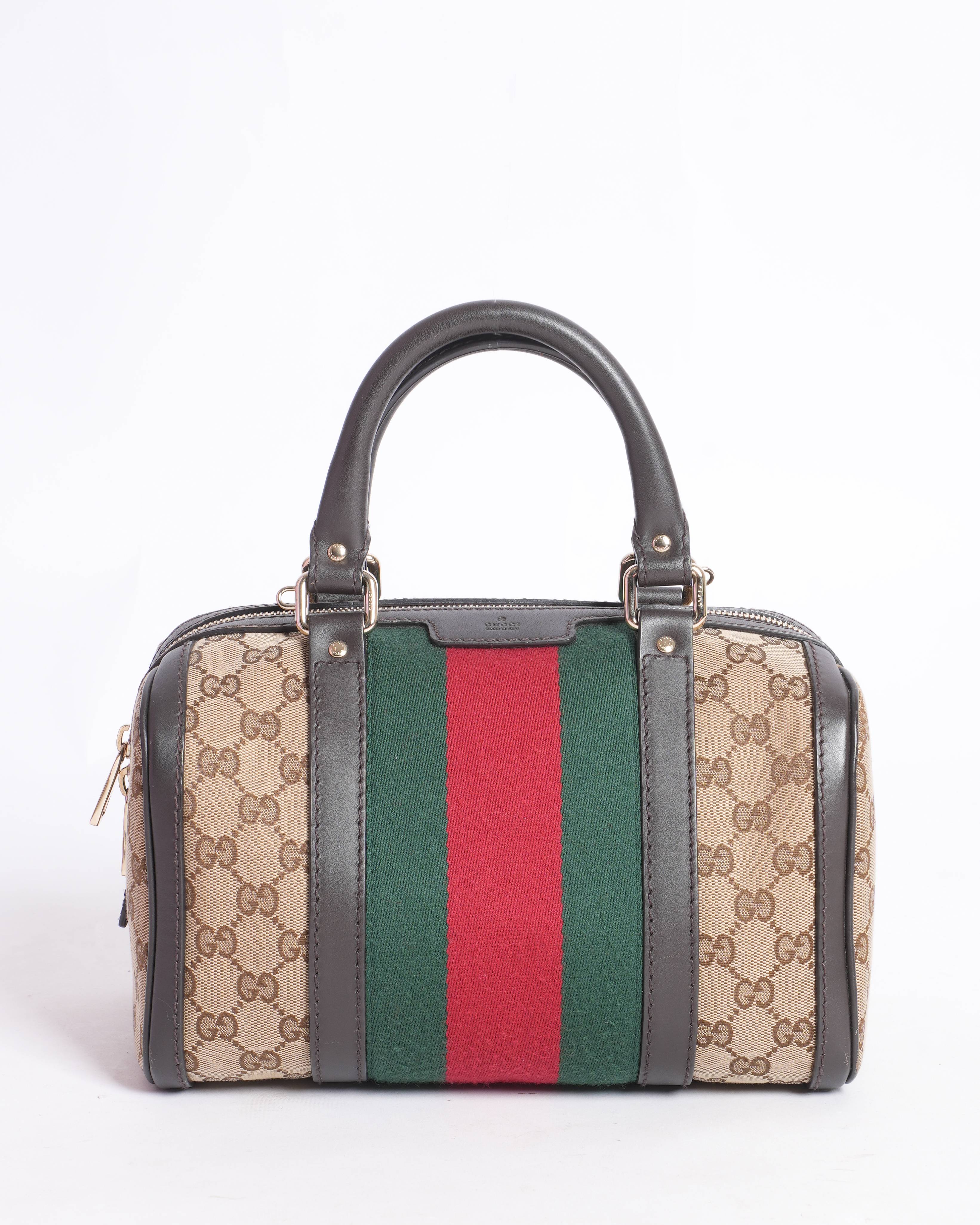 Gucci GG canvas Vintage Web Small Boston bag