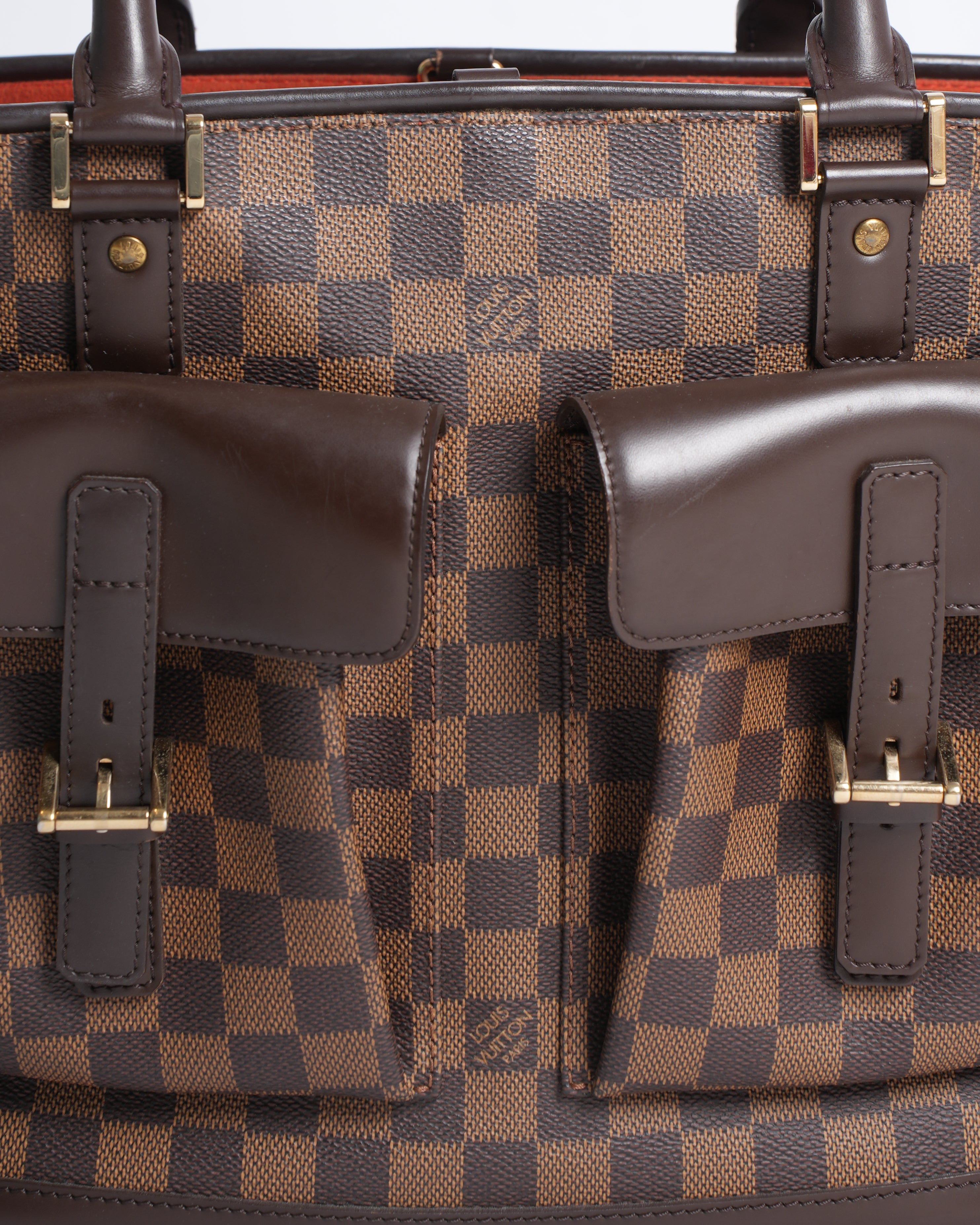 Louis vuitton manosque gm tote bag in damier ebene canvas