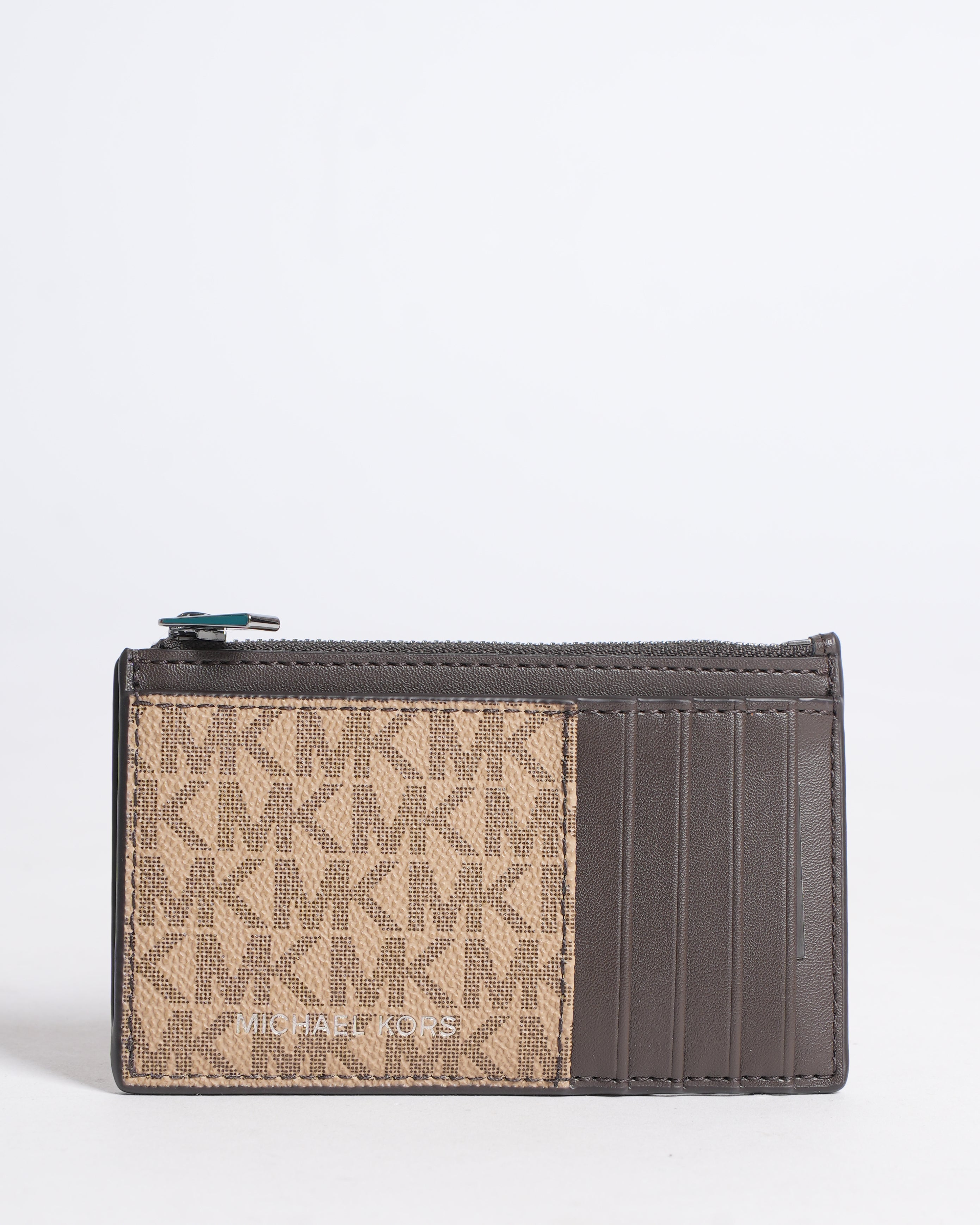 Michael Kors Card Holder In beige and brown