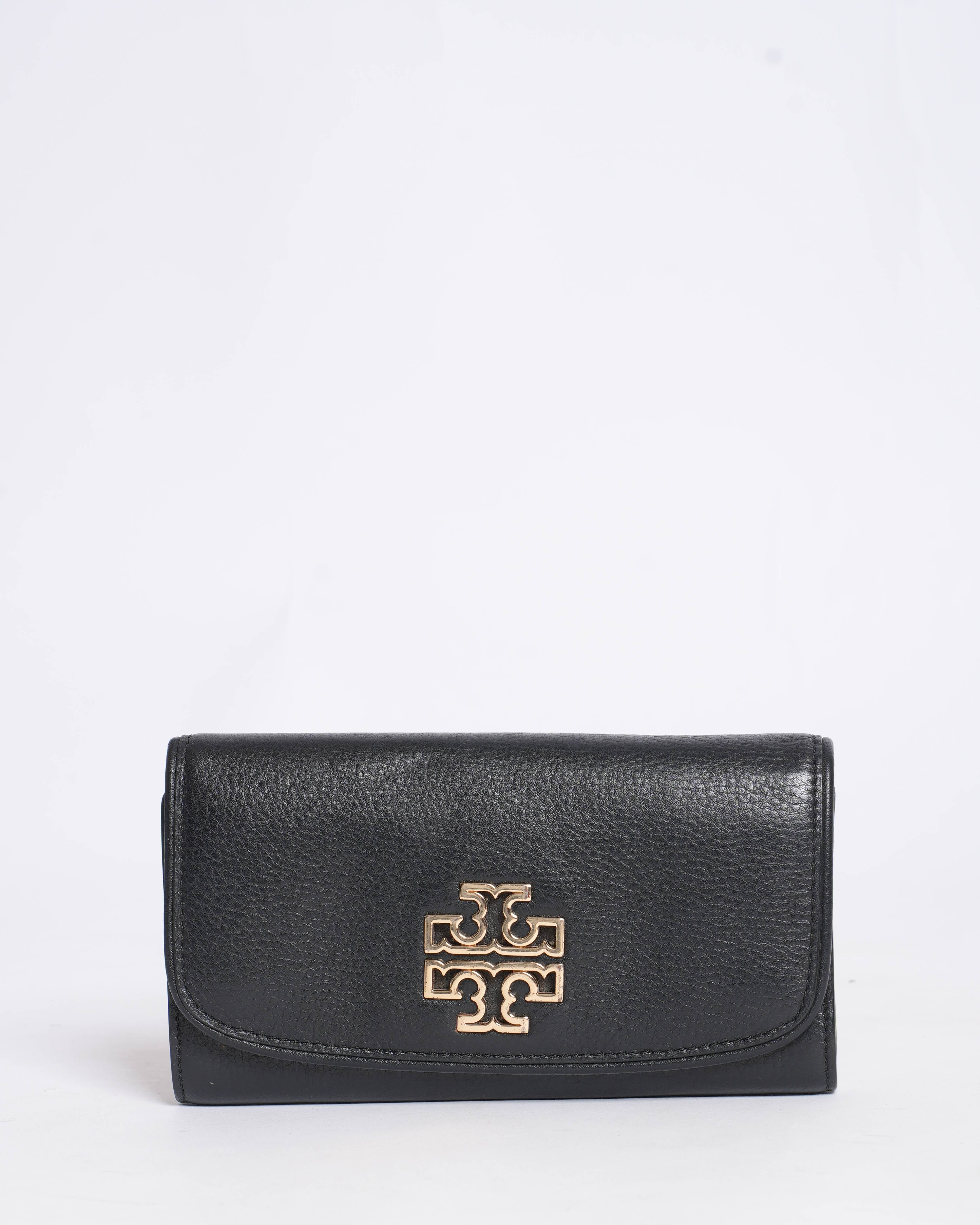 Tory Burch Flap Wallet In Black