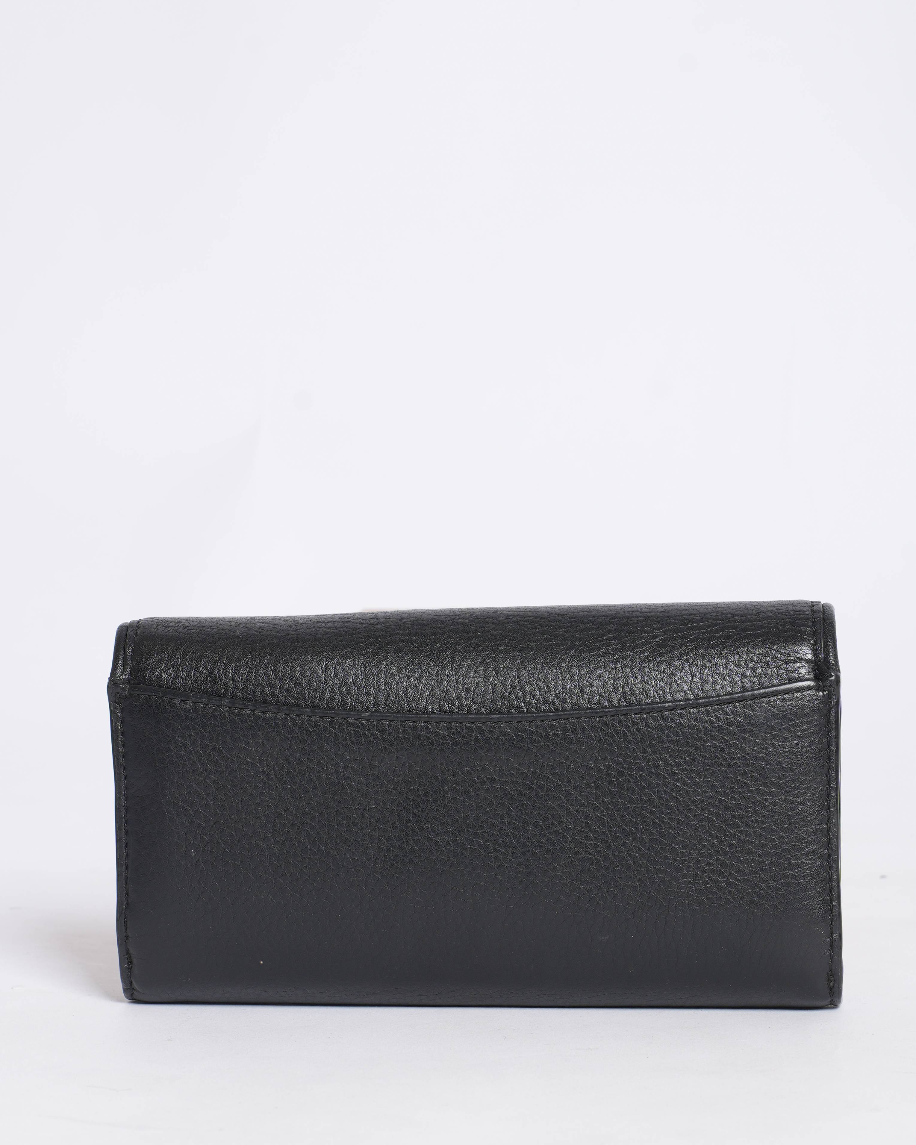 Tory Burch Flap Wallet In Black
