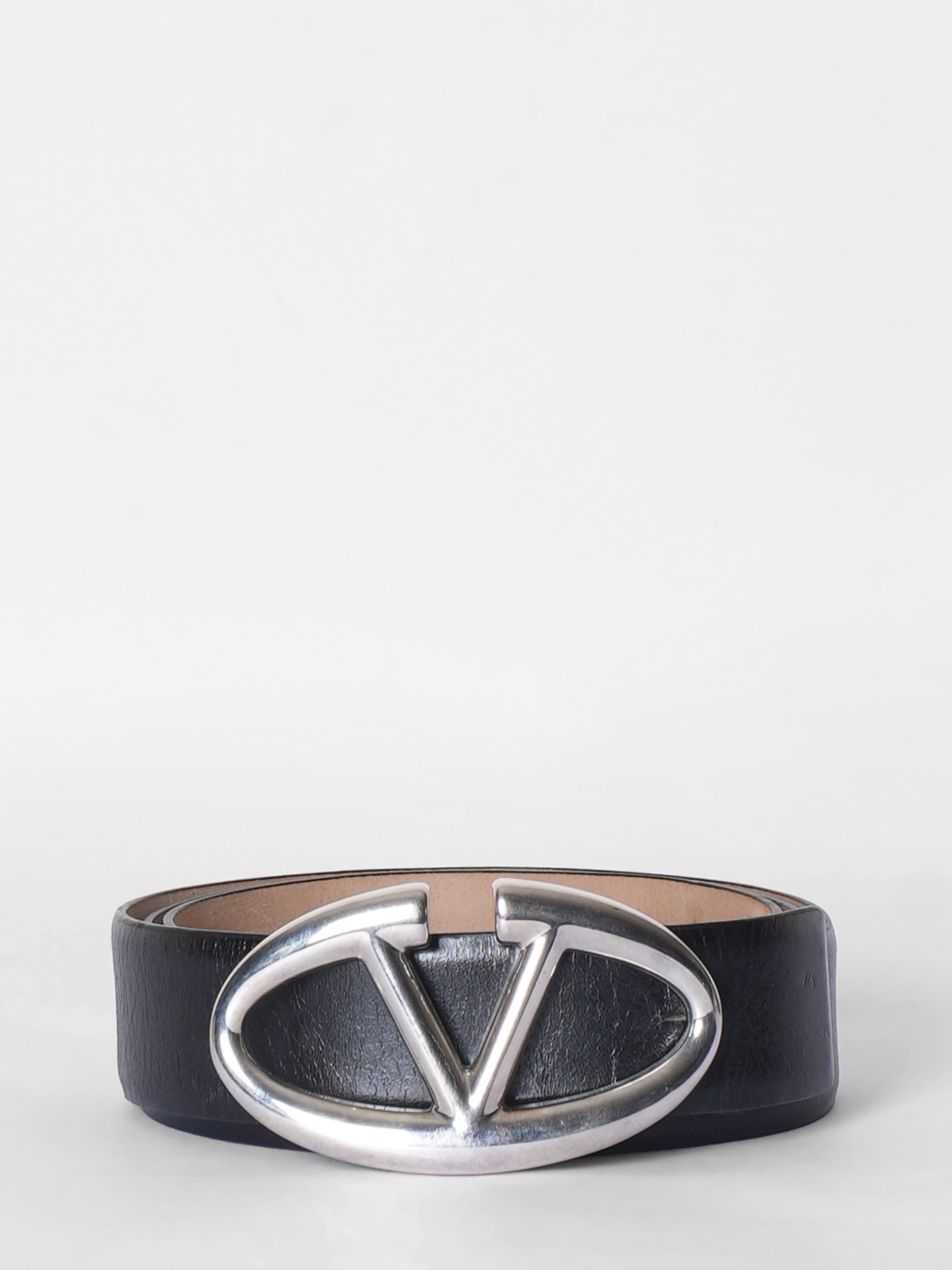 Valentino Womens Patent Leather Belt